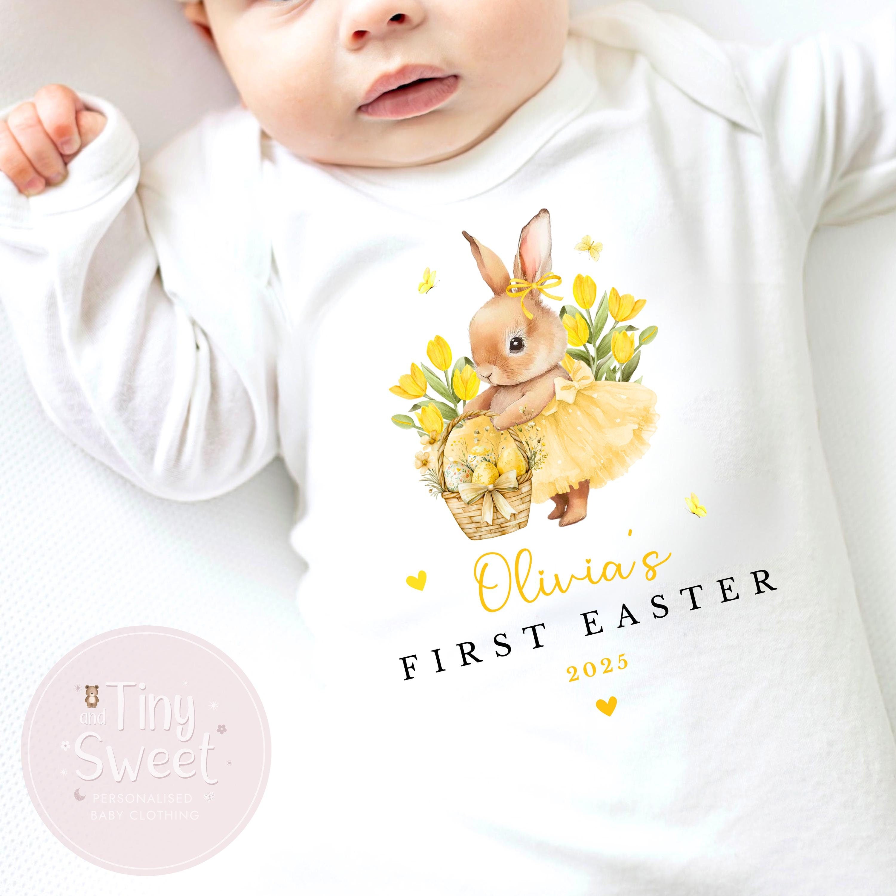 Easter T Shirt, 1st Easter, My First Easter, Babies first Easter t shirt, Beige Easter baby outfit, New baby gift
