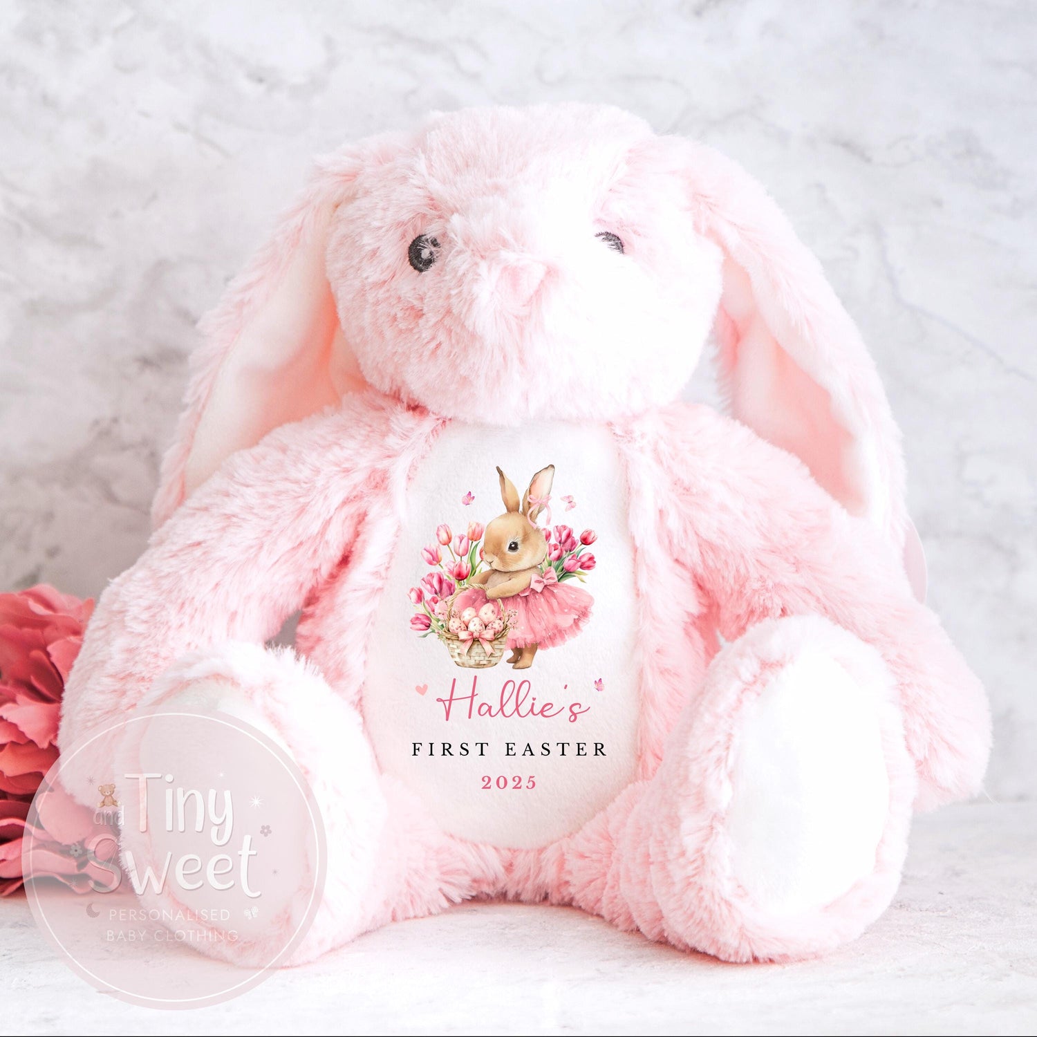My First Easter Gift, 1st Easter Gift, Easter Bunny Toy, Personalised Easter Bunny, Soft Toy Keepsake, Name Bunny, Grandson Gift