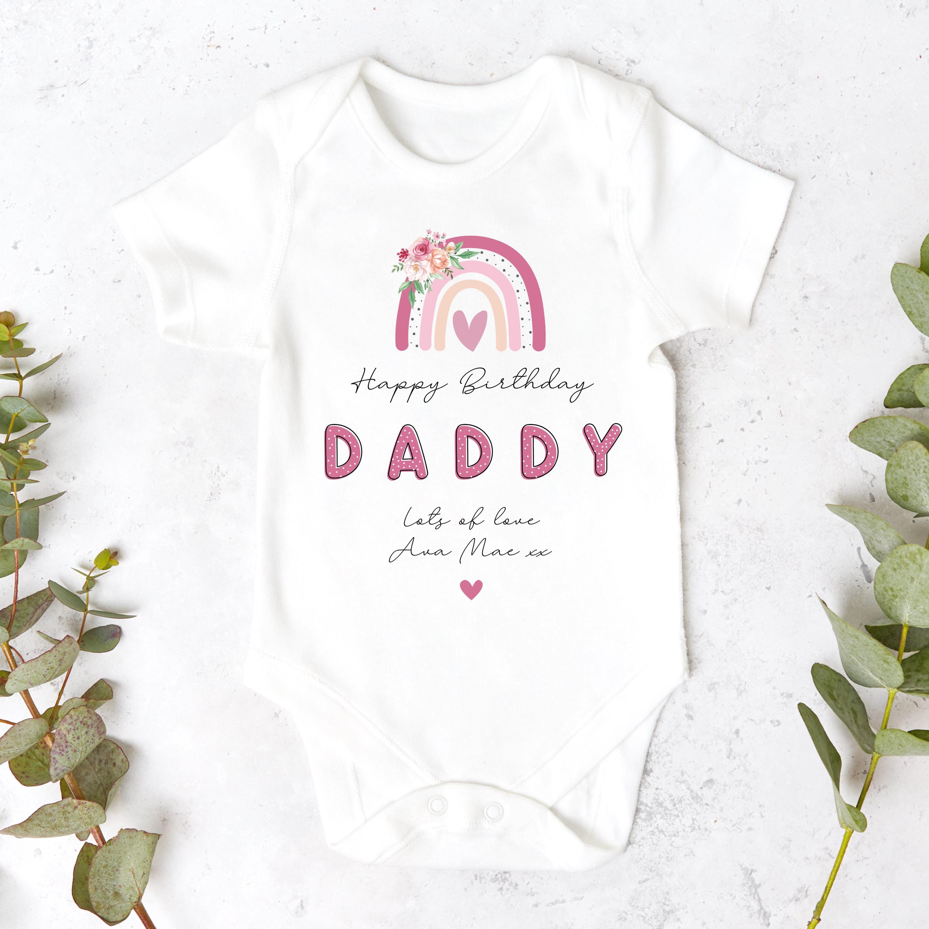 Happy Birthday Daddy, 1st Birthday as My Daddy, New Dad Gift, Dad Birthday, Daddy Birthday, Sleepsuit Babygrow Bodysuit Dad Birthday