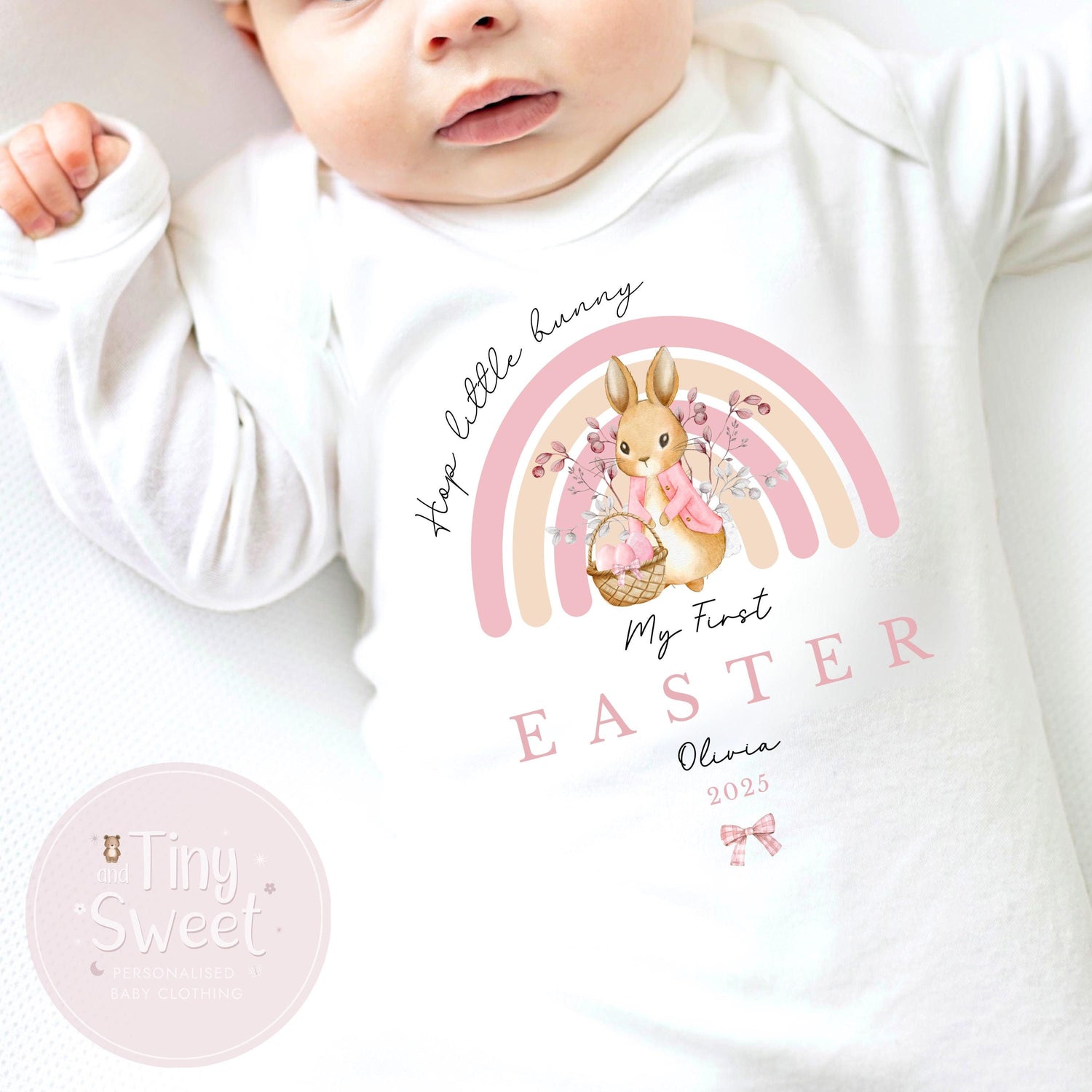 Easter Babygrow, Easter Sleepsuit, My 1st Easter, My First Easter, Babies first Easter sleepsuit, Easter baby outfit, New baby gift