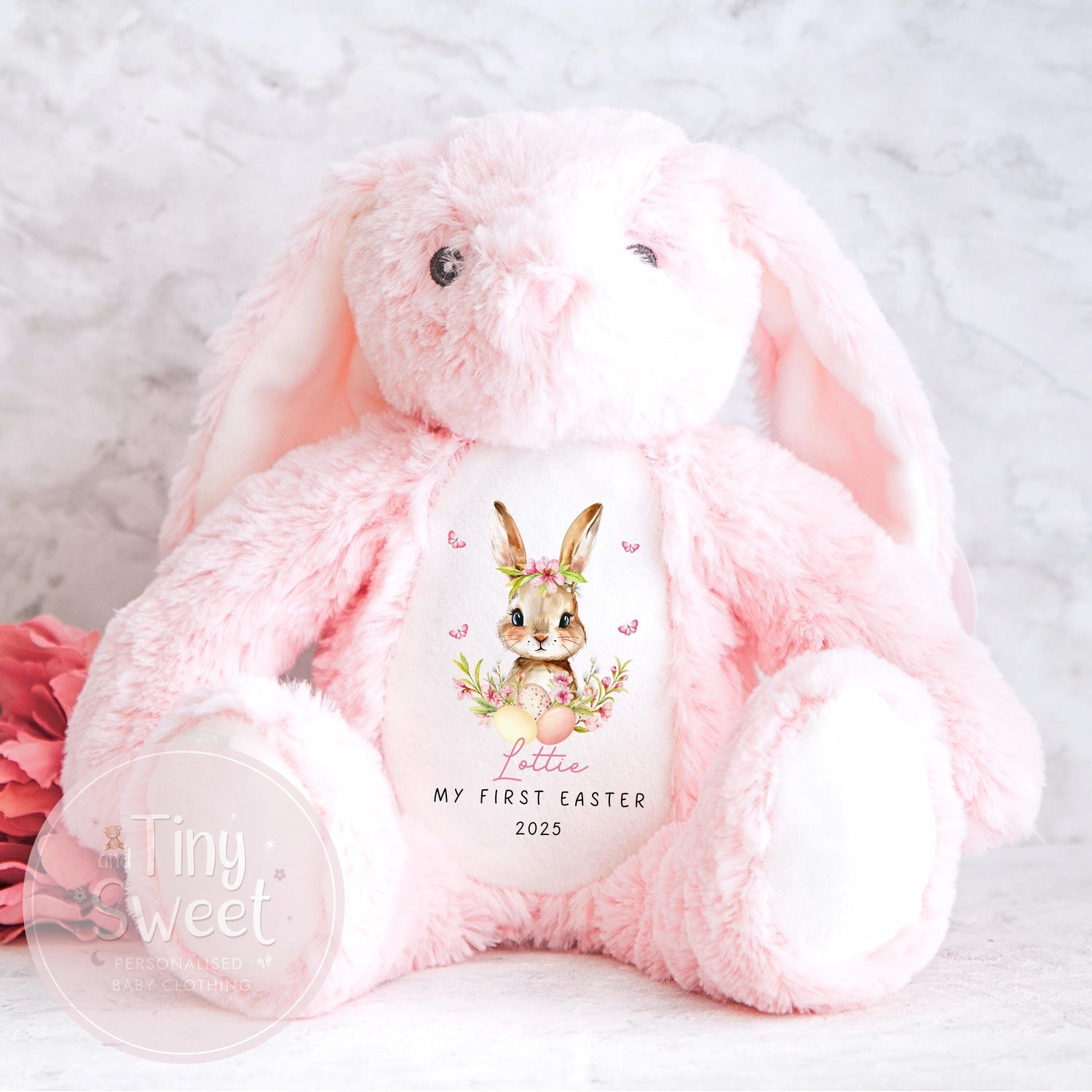 My First Easter Gift, 1st Easter Gift, Easter Bunny Toy, Personalised Easter Bunny, Soft Toy Keepsake, Name Bunny, Grandson Gift
