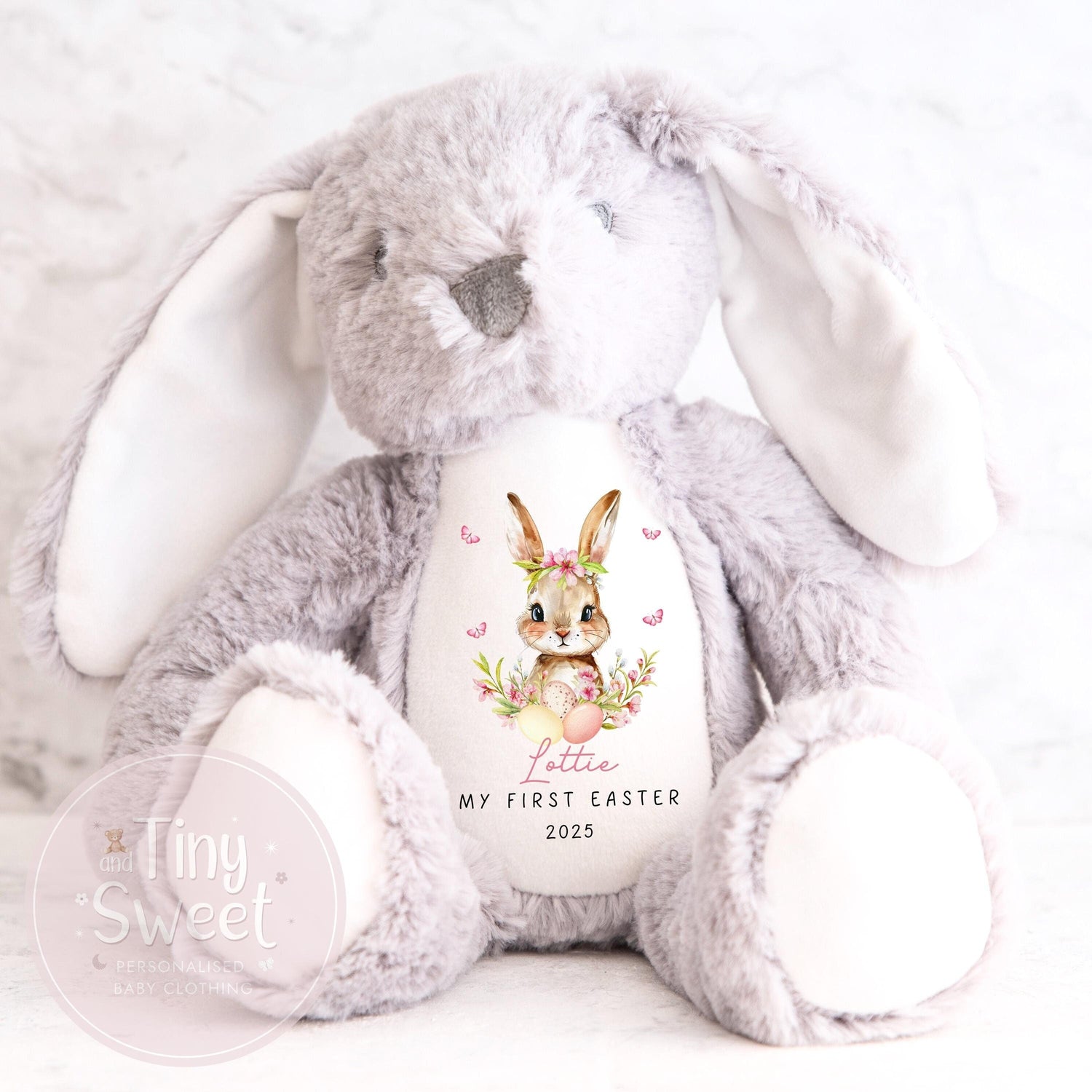 My First Easter Gift, 1st Easter Gift, Easter Bunny Toy, Personalised Easter Bunny, Soft Toy Keepsake, Name Bunny, Grandson Gift