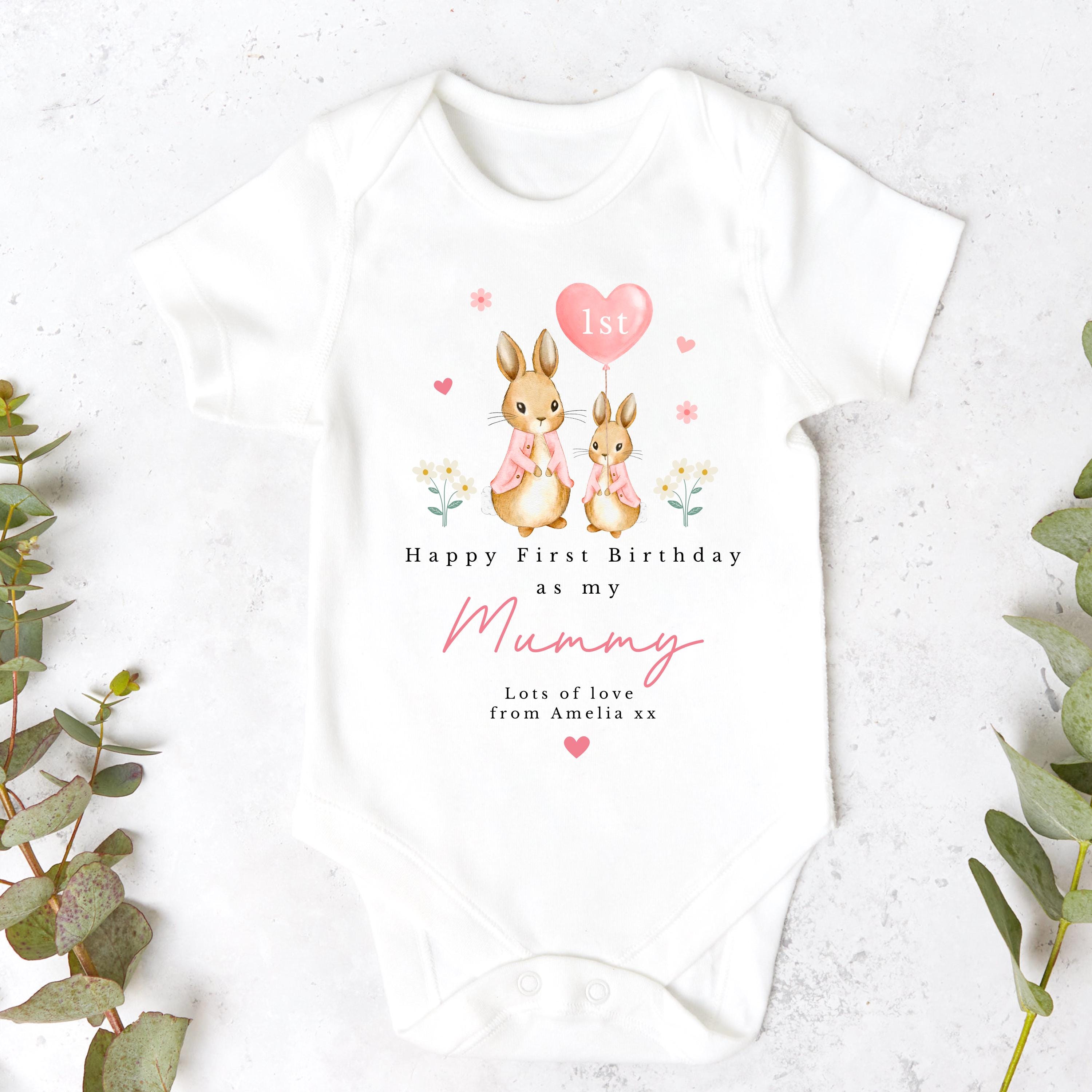 Happy Birthday Mummy, 1st Birthday as My Mummy, New Mum Gift, Mum Birthday, Mummy Birthday, Sleepsuit Babygrow Bodysuit Mum Birthday