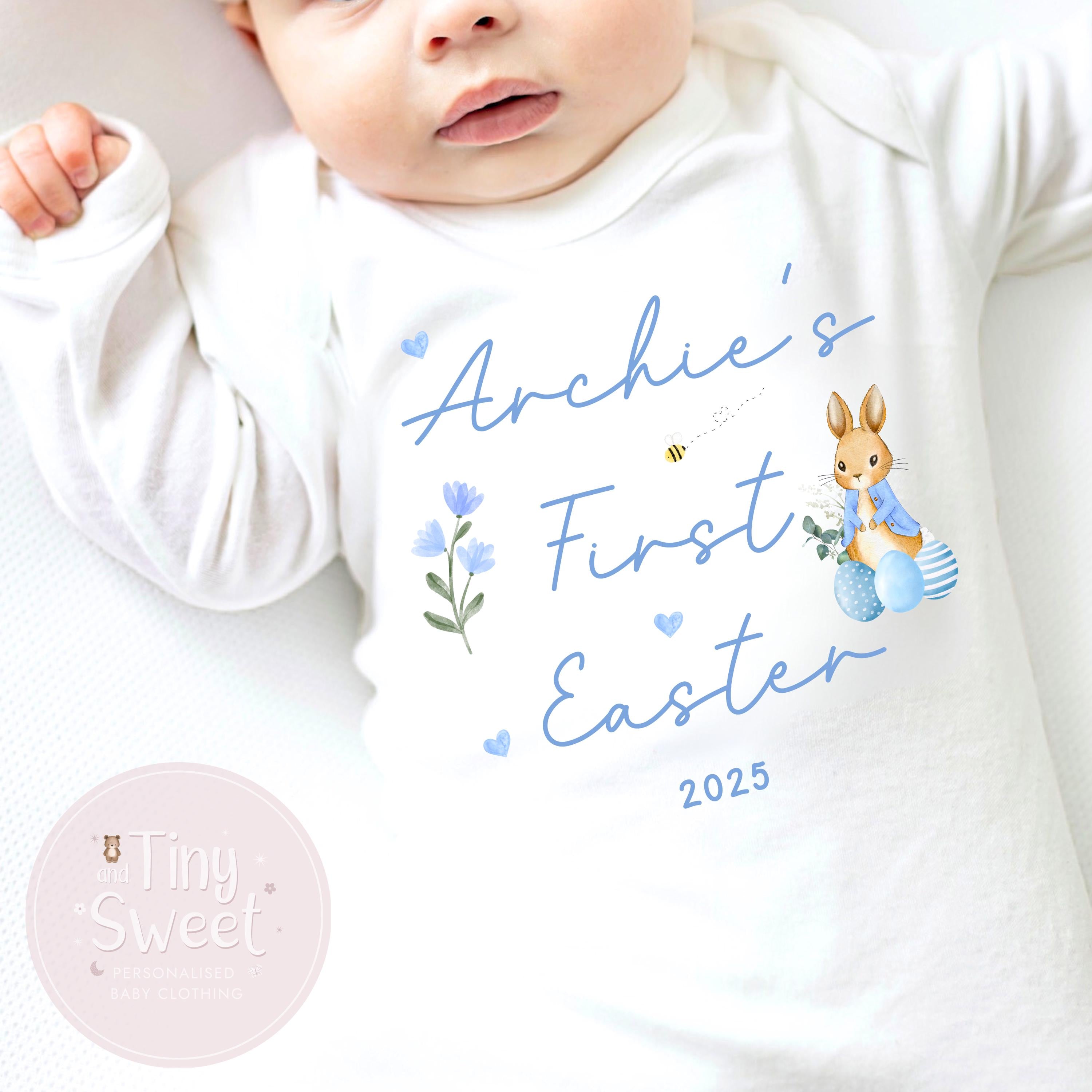 Easter Babygrow, Easter Sleepsuit, My 1st Easter, My First Easter, Babies first Easter sleepsuit, Easter baby outfit, New baby gift