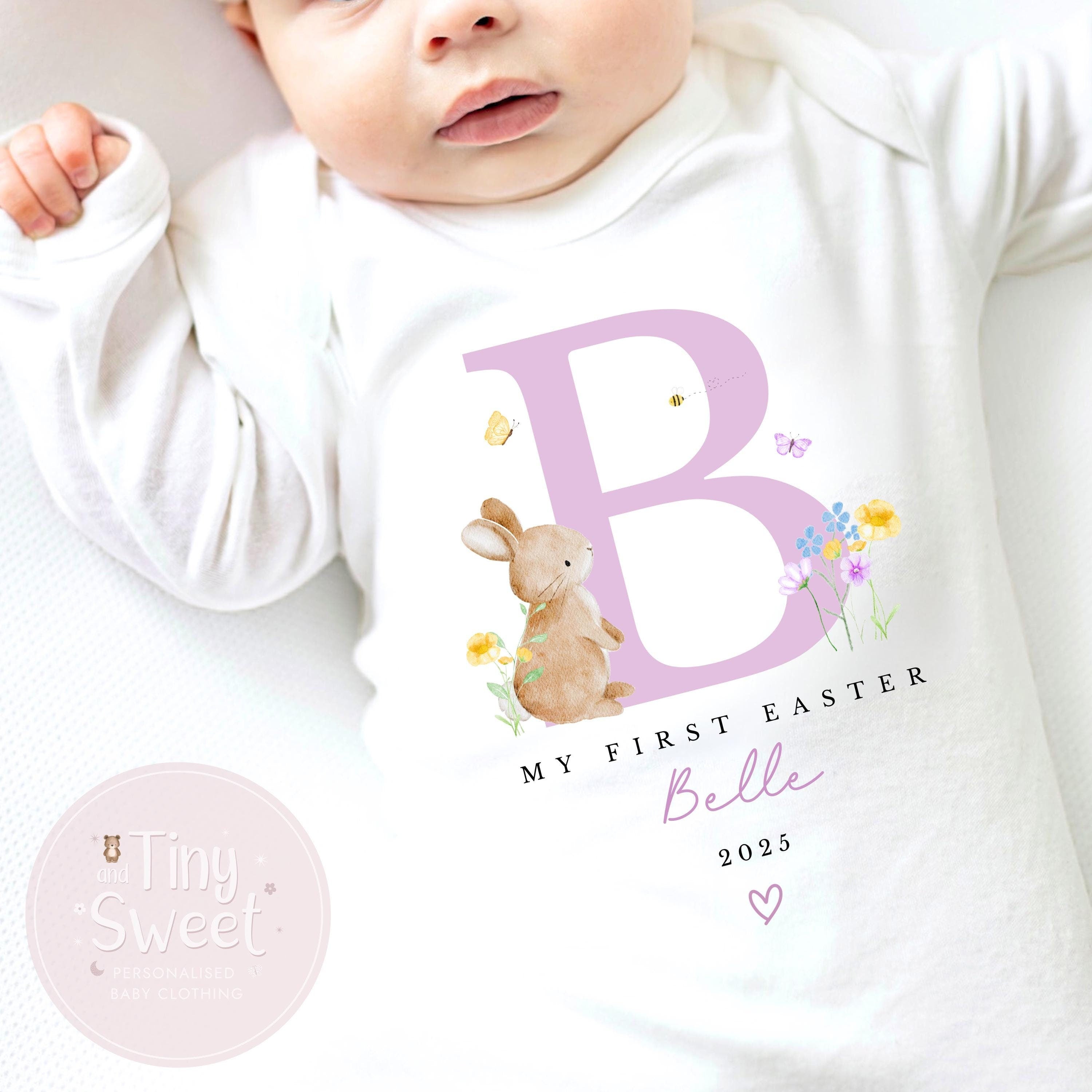 Easter Babygrow, Easter Sleepsuit, My 1st Easter, My First Easter, Spring sleepsuit, Easter baby outfit, New baby gift