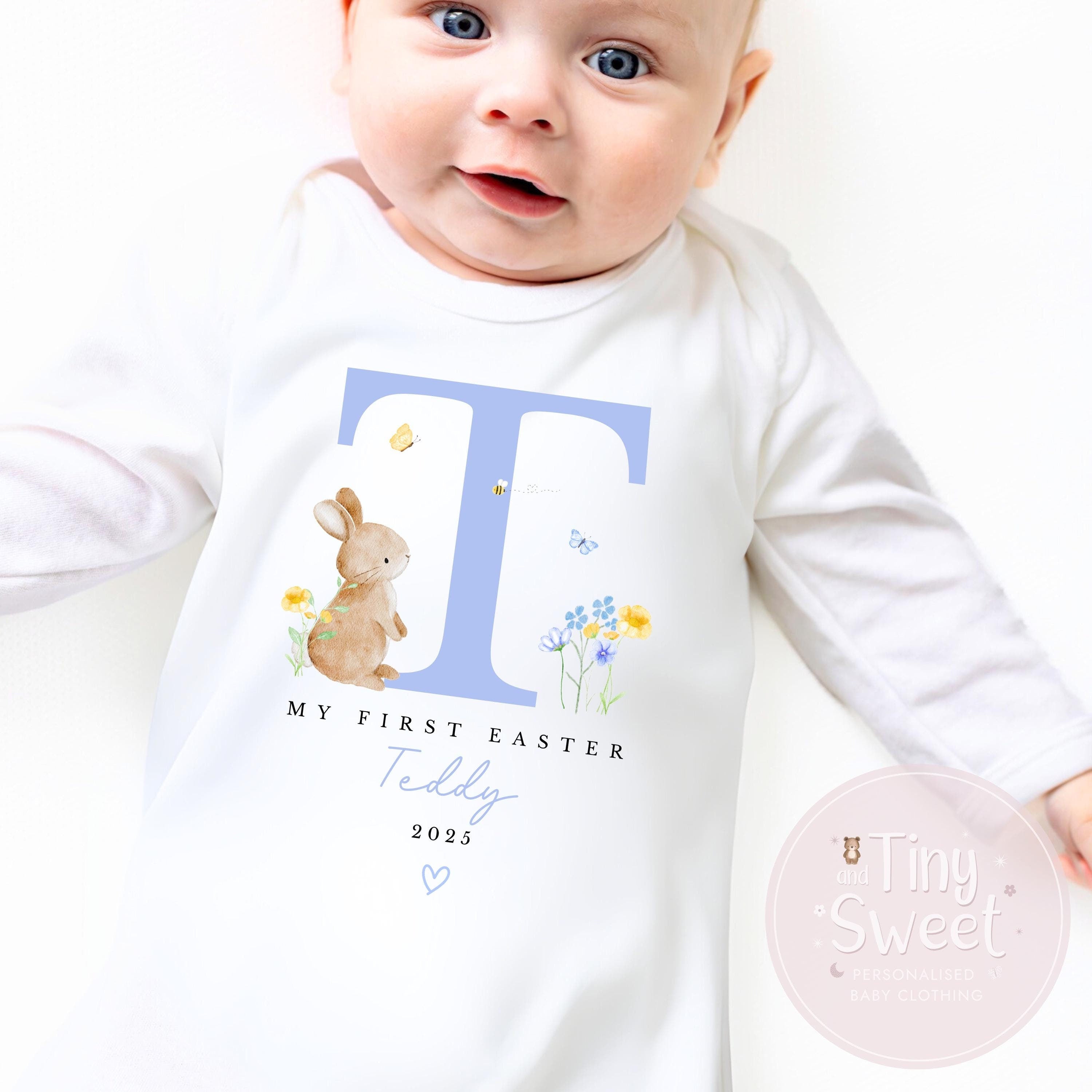 Easter Babygrow, Easter Sleepsuit, My 1st Easter, My First Easter, Spring sleepsuit, Easter baby outfit, New baby gift
