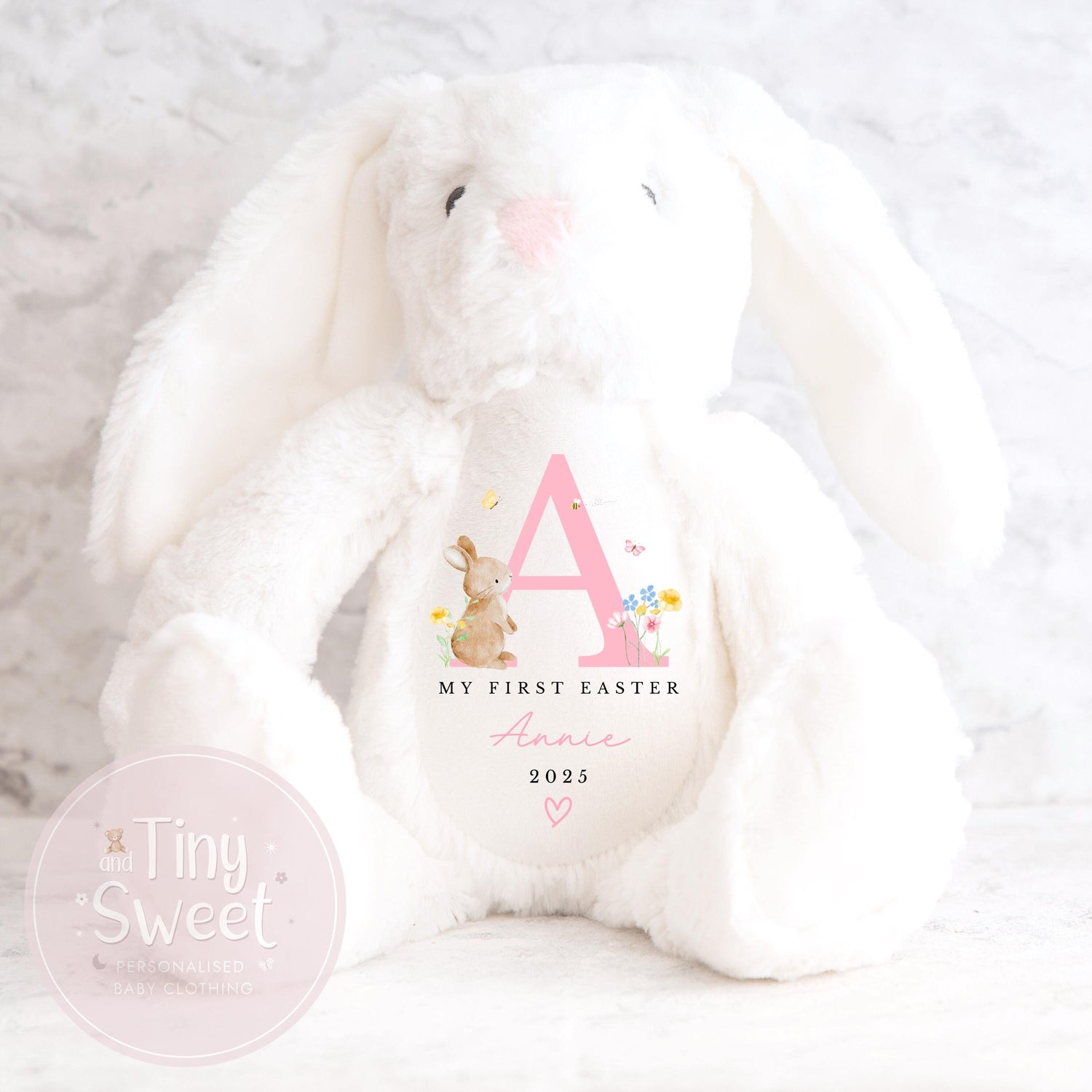 My First Easter Gift, 1st Easter Gift, Easter Bunny Toy, Personalised Easter Bunny, Soft Toy Keepsake, Name Bunny, Grandson Gift