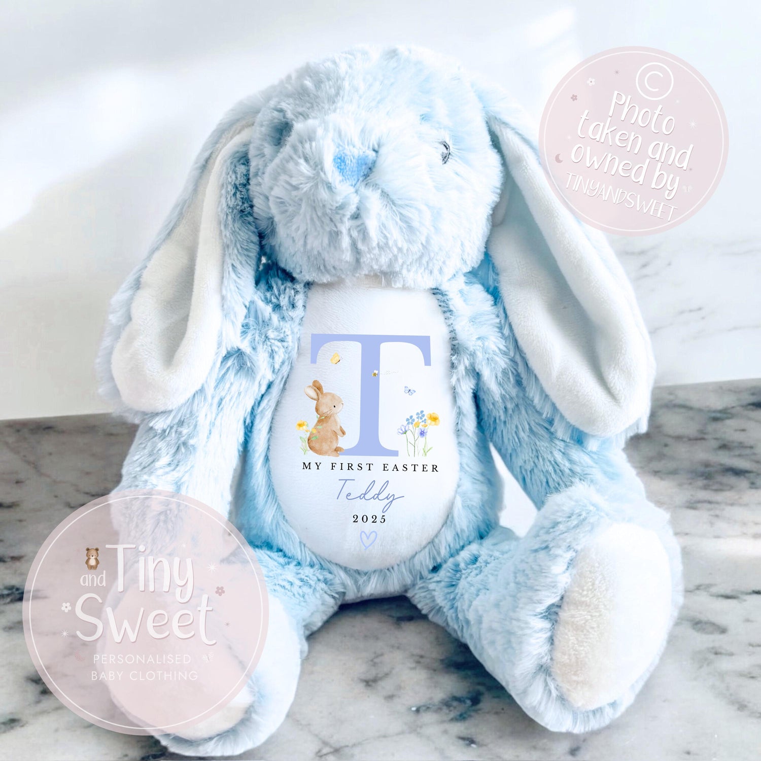My First Easter Gift, 1st Easter Gift, Easter Bunny Toy, Personalised Easter Bunny, Soft Toy Keepsake, Name Bunny, Grandson Gift