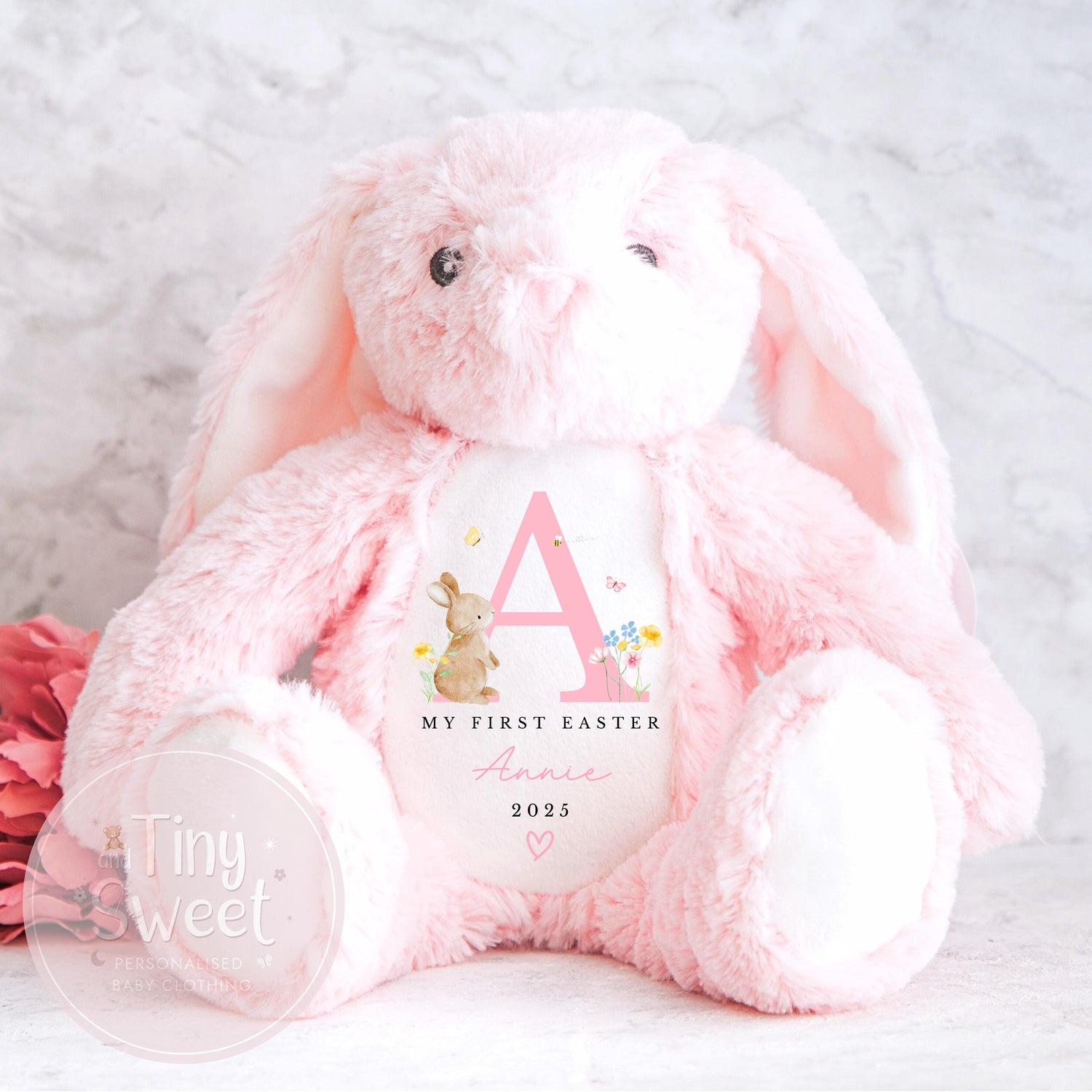 My First Easter Gift, 1st Easter Gift, Easter Bunny Toy, Personalised Easter Bunny, Soft Toy Keepsake, Name Bunny, Grandson Gift