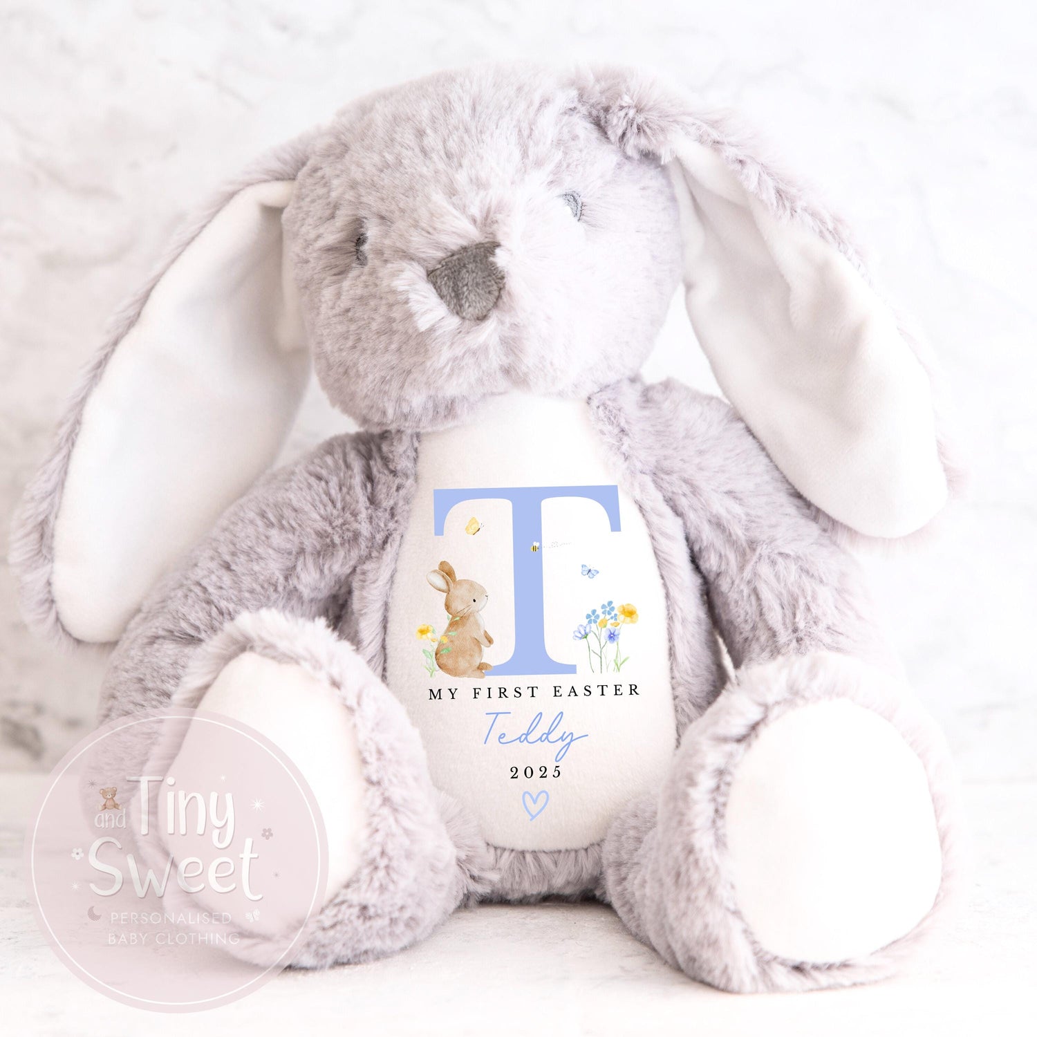 My First Easter Gift, 1st Easter Gift, Easter Bunny Toy, Personalised Easter Bunny, Soft Toy Keepsake, Name Bunny, Grandson Gift