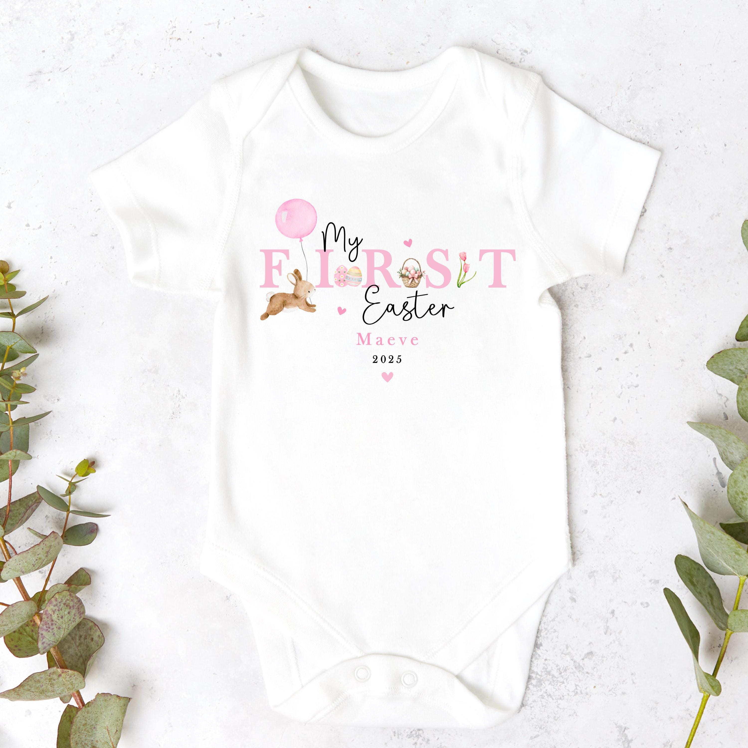 Easter Babygrow, Easter Sleepsuit, My 1st Easter, My First Easter, Spring sleepsuit, Easter baby outfit, New baby gift