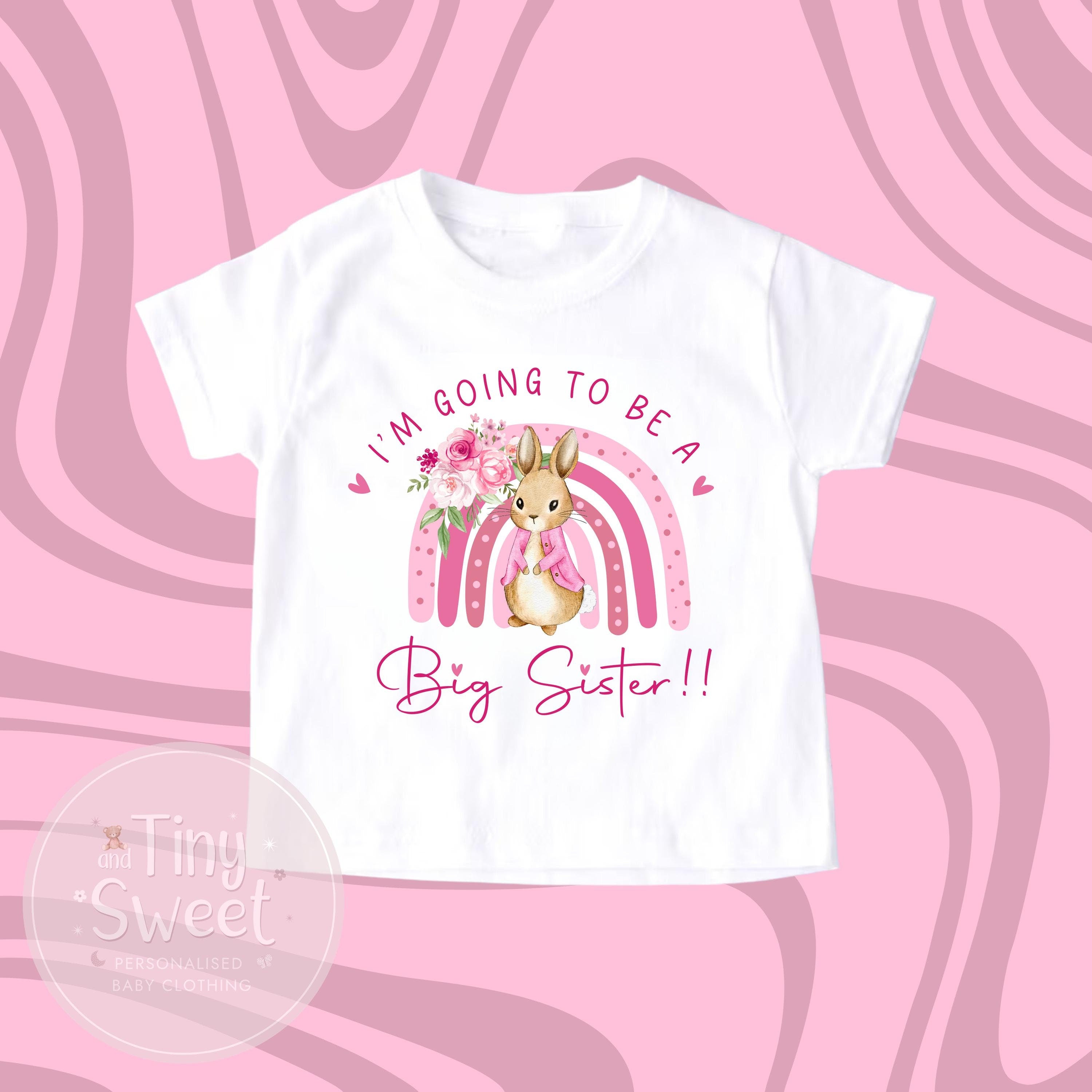 Big Sister TShirt, Big Sister, Pastel Big Sister T Shirt, Big Sister Top, Big Sister Gift, Pregnancy Announcement, Little Sister T Shirt