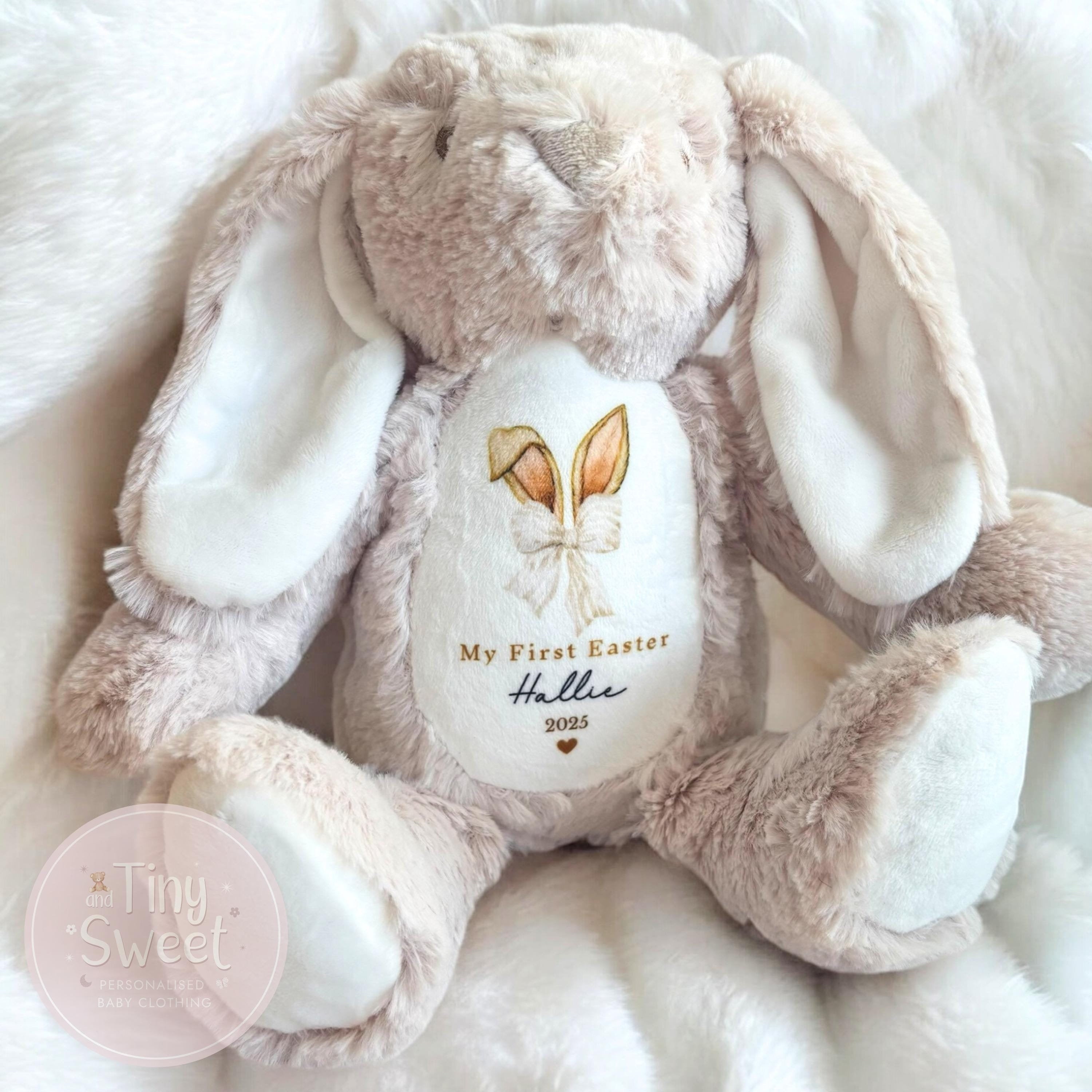 My First Easter Gift, 1st Easter Gift, Easter Bunny Toy, Personalised Easter Bunny, Soft Toy Keepsake, Name Bunny, Grandson Gift