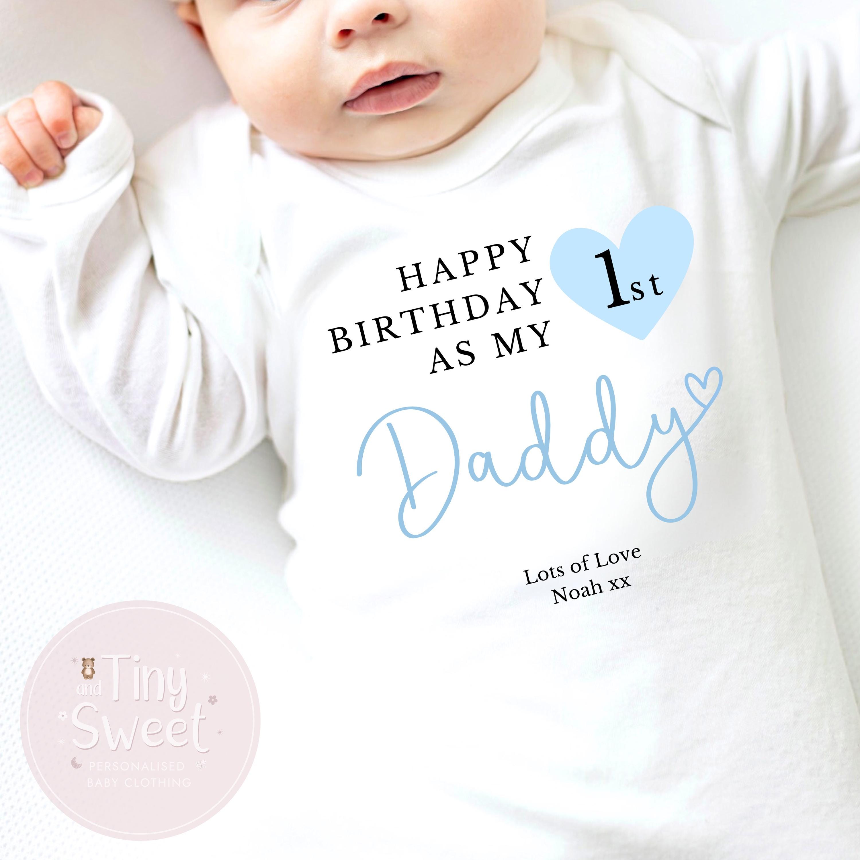 Happy Birthday Daddy, 1st Birthday as My Daddy, New Dad Gift, Dad Birthday, Daddy Birthday, Sleepsuit Babygrow Bodysuit Dad Birthday