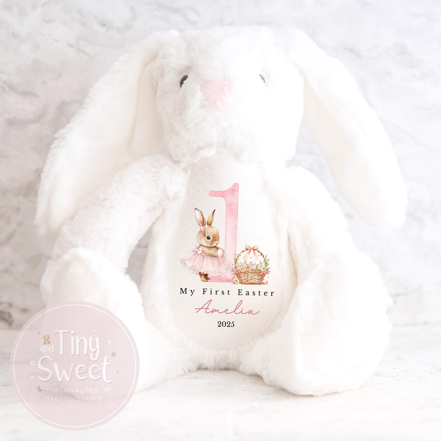 My First Easter Gift, 1st Easter Gift, Easter Bunny Toy, Personalised Easter Bunny, Soft Toy Keepsake, Name Bunny, Grandson Gift