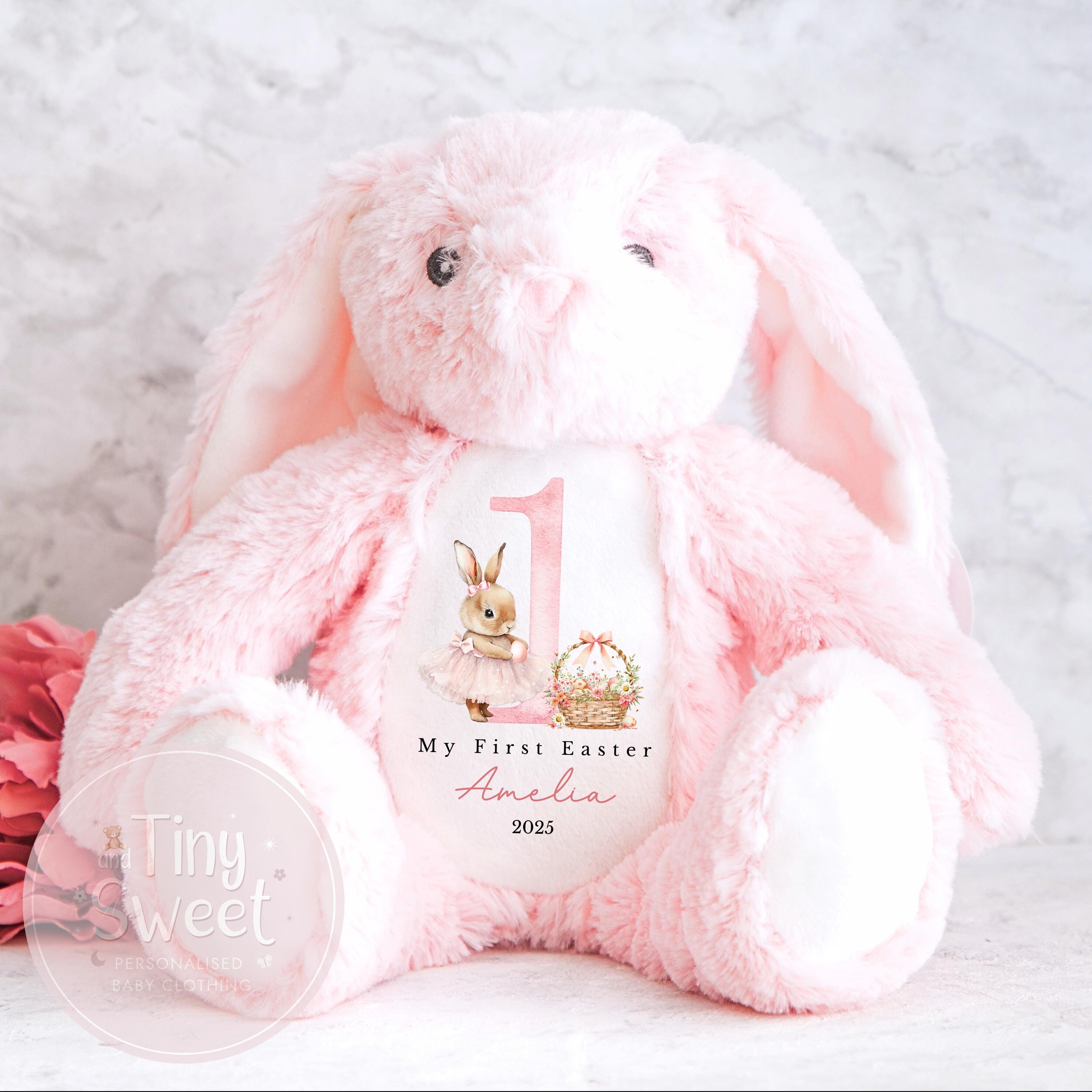 My First Easter Gift, 1st Easter Gift, Easter Bunny Toy, Personalised Easter Bunny, Soft Toy Keepsake, Name Bunny, Grandson Gift
