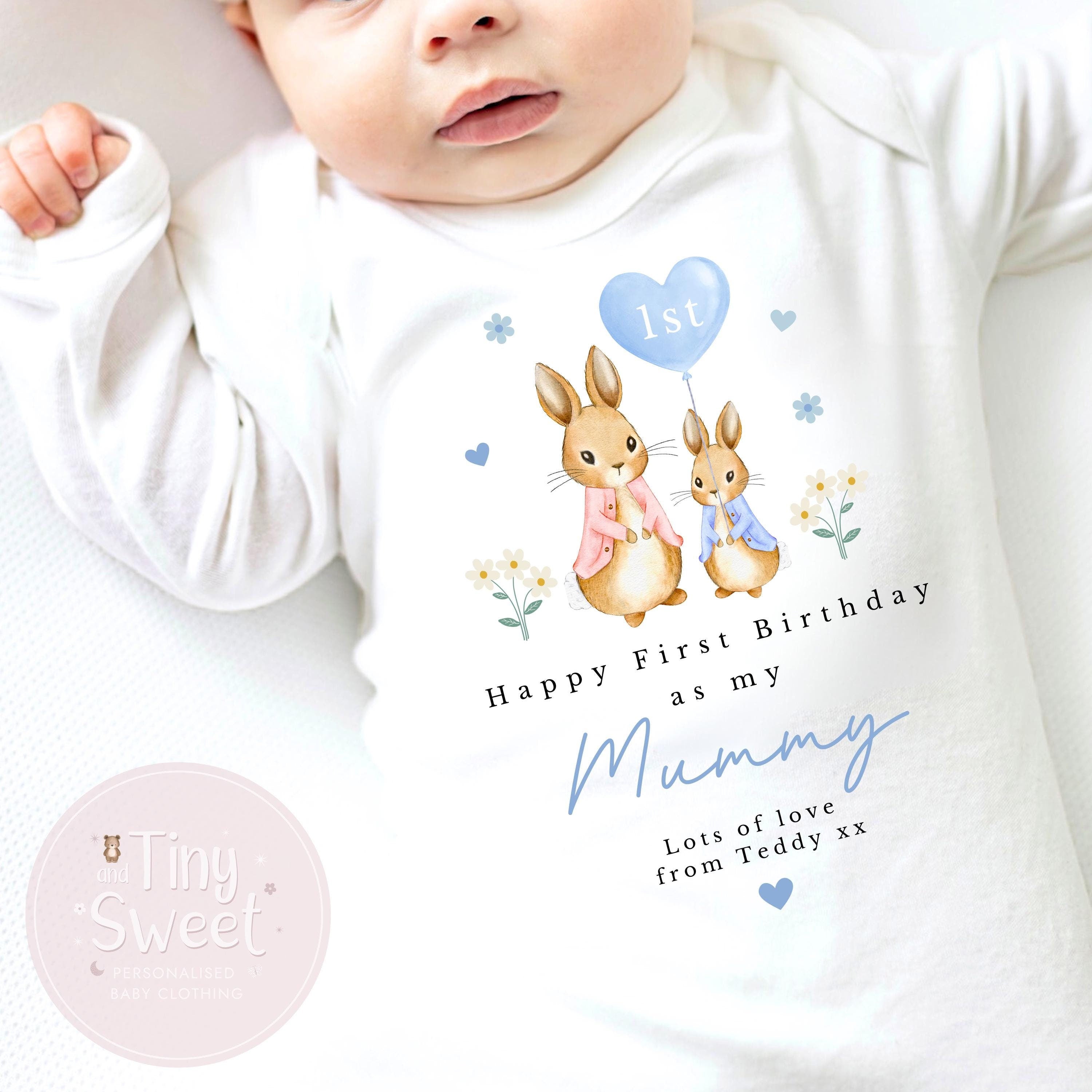 Happy Birthday Mummy, 1st Birthday as My Mummy, New Mum Gift, Mum Birthday, Mummy Birthday, Sleepsuit Babygrow Bodysuit Mum Birthday