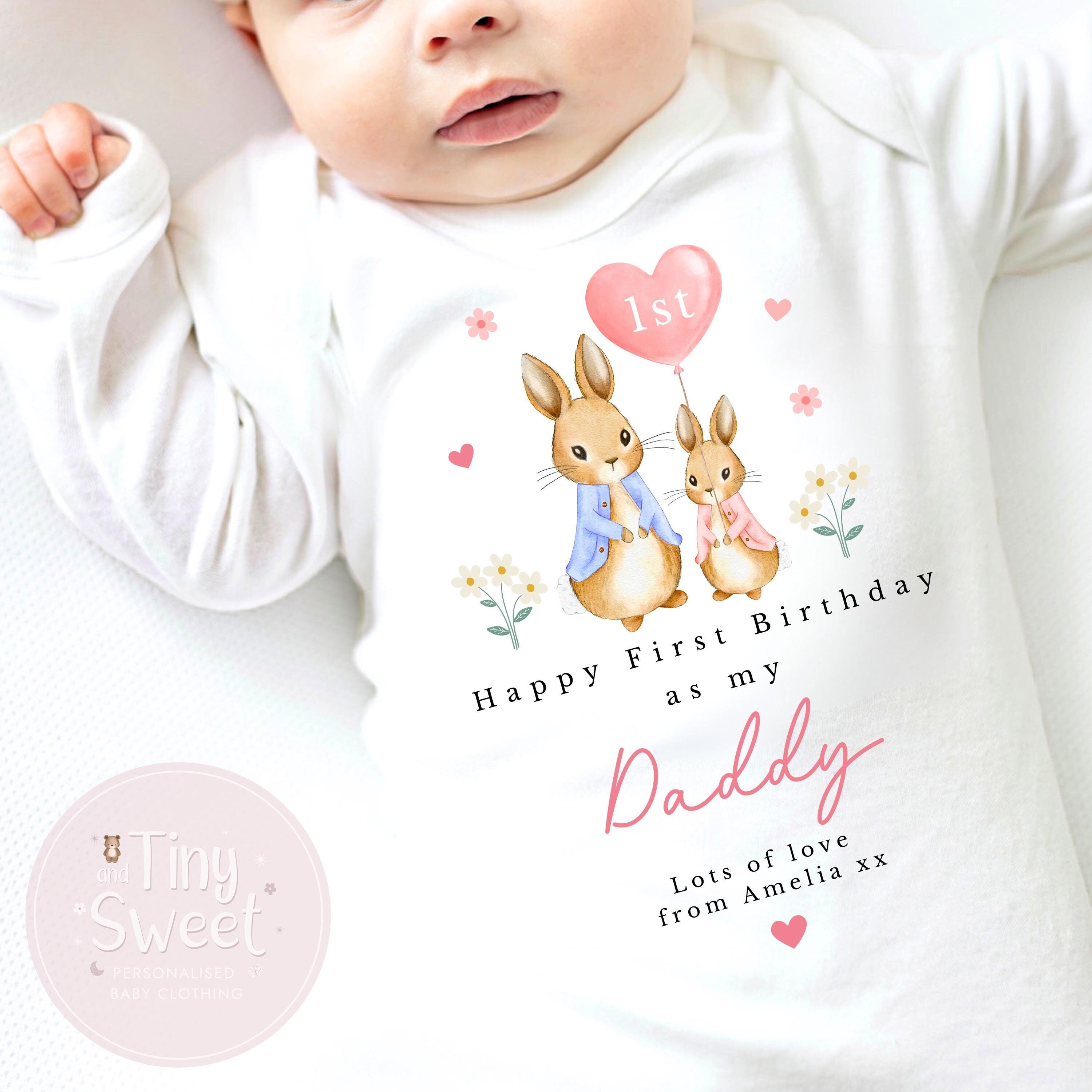 Happy Birthday Daddy, 1st Birthday as My Daddy, New Dad Gift, Dad Birthday, Daddy Birthday, Sleepsuit Babygrow Bodysuit Dad Birthday