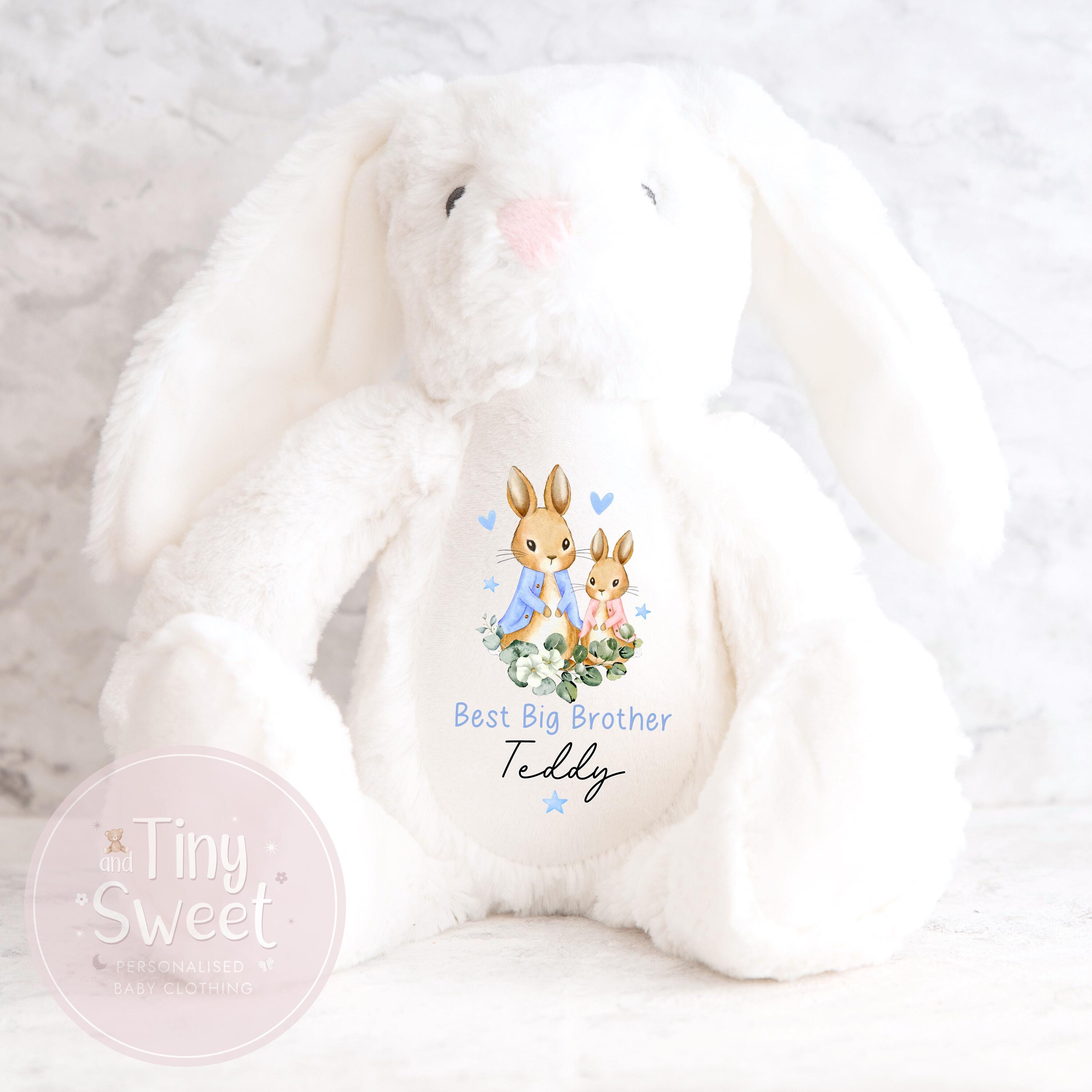 Personalised Big Brother Gift, Big Brother Announcement, New Baby Soft Toy, New baby gift, Newborn Gift, Baby Keepsake, Baby shower gift