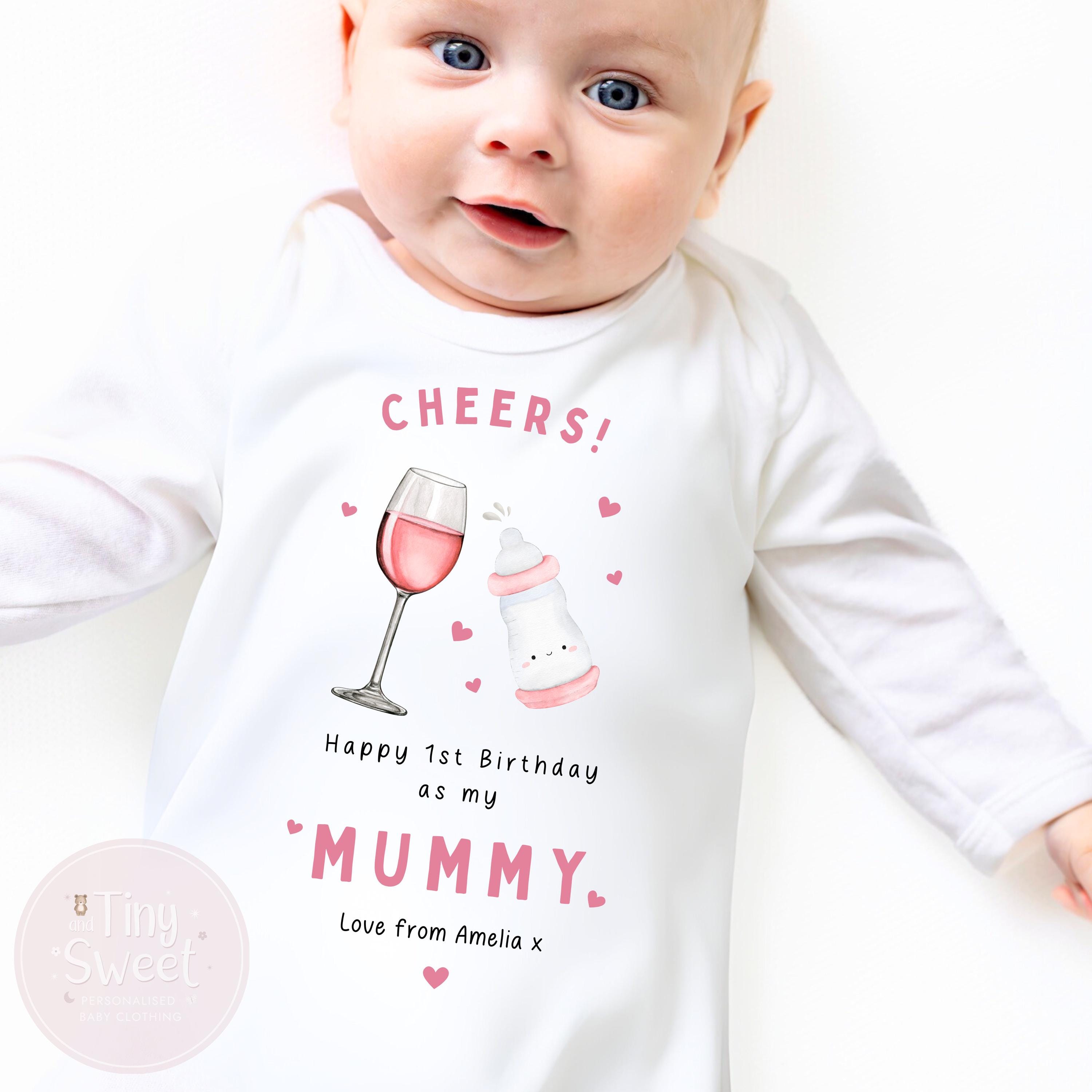 Happy Birthday Mummy, 1st Birthday as My Mummy, New Mum Gift, Mum Birthday, Mummy Birthday, Sleepsuit Babygrow Bodysuit Mum Birthday