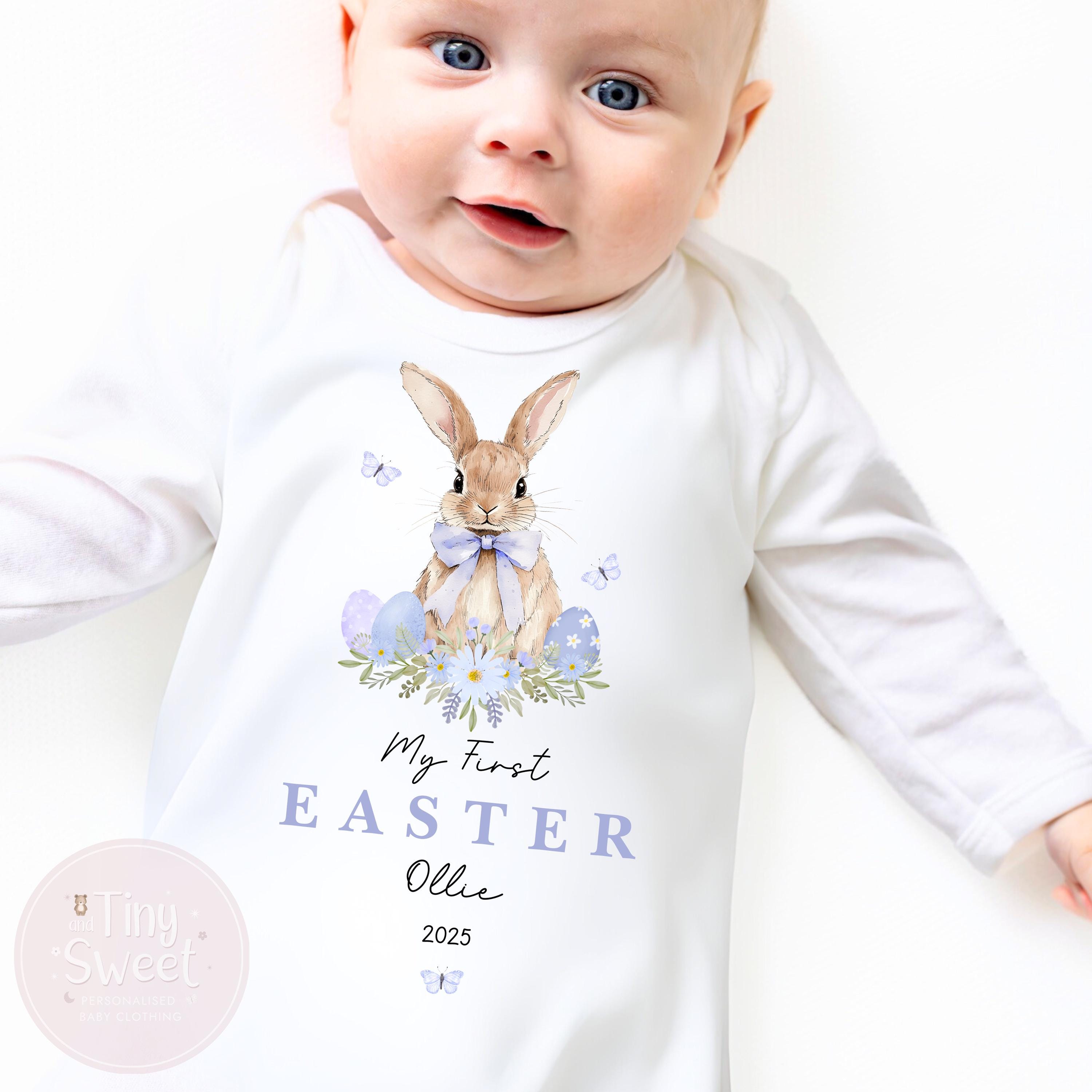 Easter Babygrow, Easter Sleepsuit, My 1st Easter, My First Easter, Babies first Easter sleepsuit, Easter baby outfit, New baby gift