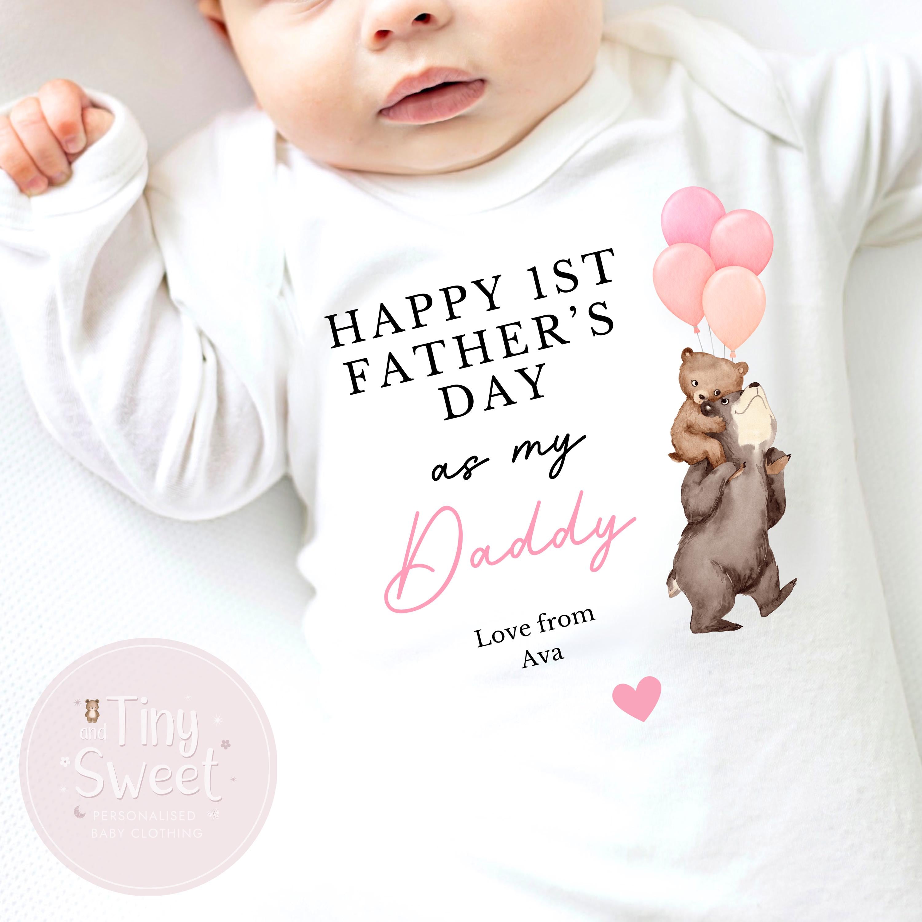 Fathers Day Sleepsuit, 1st Fathers Day As My Daddy, New Dad Gift, Fathers Day, 1st Fathers Day Babygrow, Sleepsuit Babygrow Bodysuit, Dad