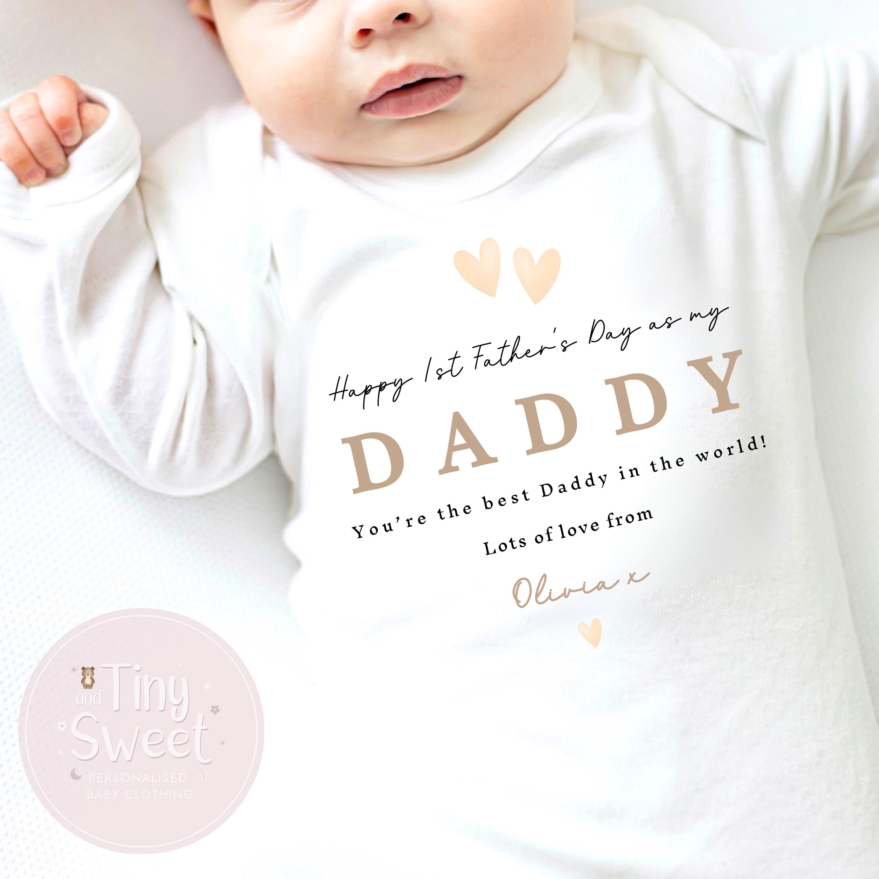 Fathers Day T Shirt, 1st Fathers Day As My Daddy, New Dad Gift, Fathers Day, 1st Fathers Day Babygrow, Sleepsuit Babygrow Bodysuit, Dad
