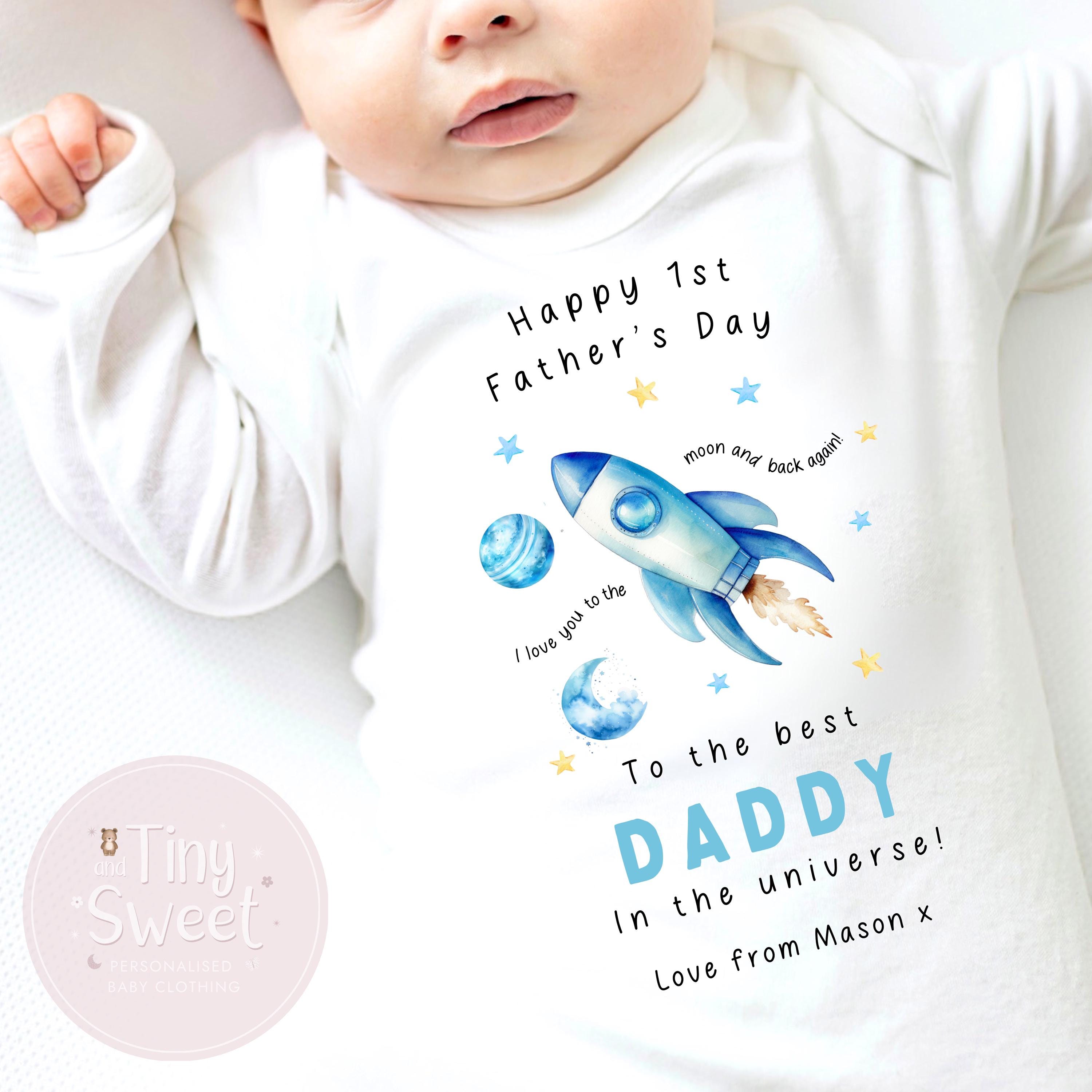 Fathers Day Sleepsuit, 1st Fathers Day As My Daddy, New Dad Gift, Fathers Day, 1st Fathers Day Babygrow, Sleepsuit Babygrow Bodysuit, Dad