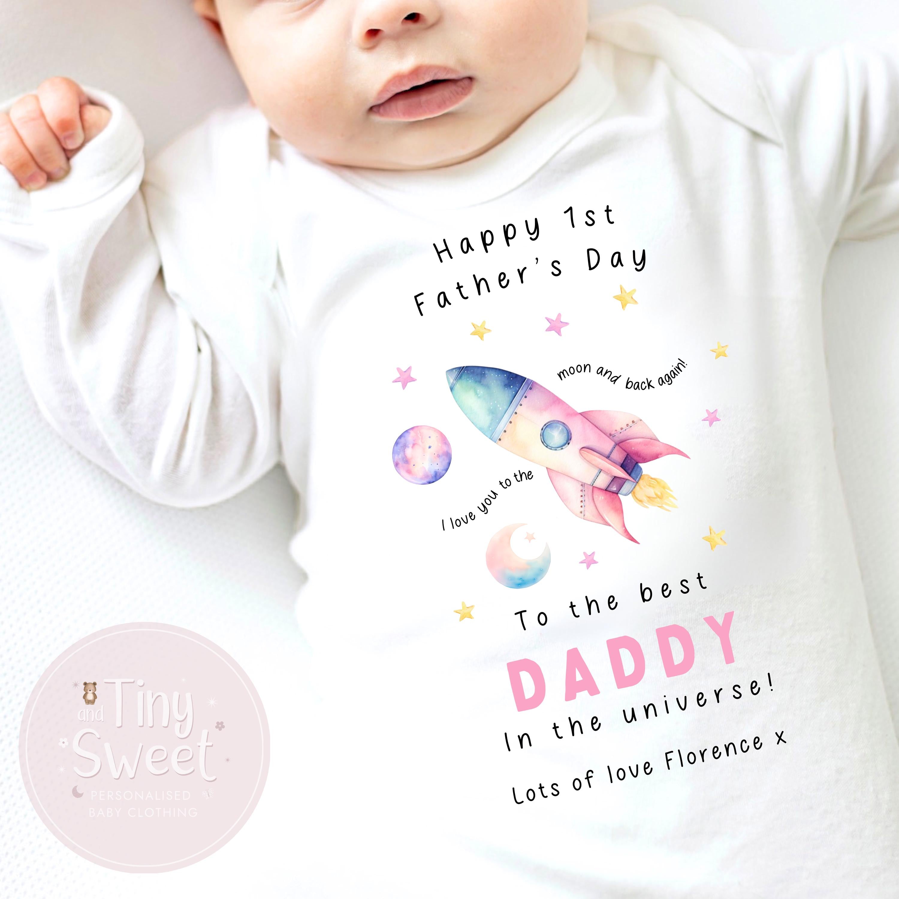 Fathers Day Sleepsuit, 1st Fathers Day As My Daddy, New Dad Gift, Fathers Day, 1st Fathers Day Babygrow, Sleepsuit Babygrow Bodysuit, Dad