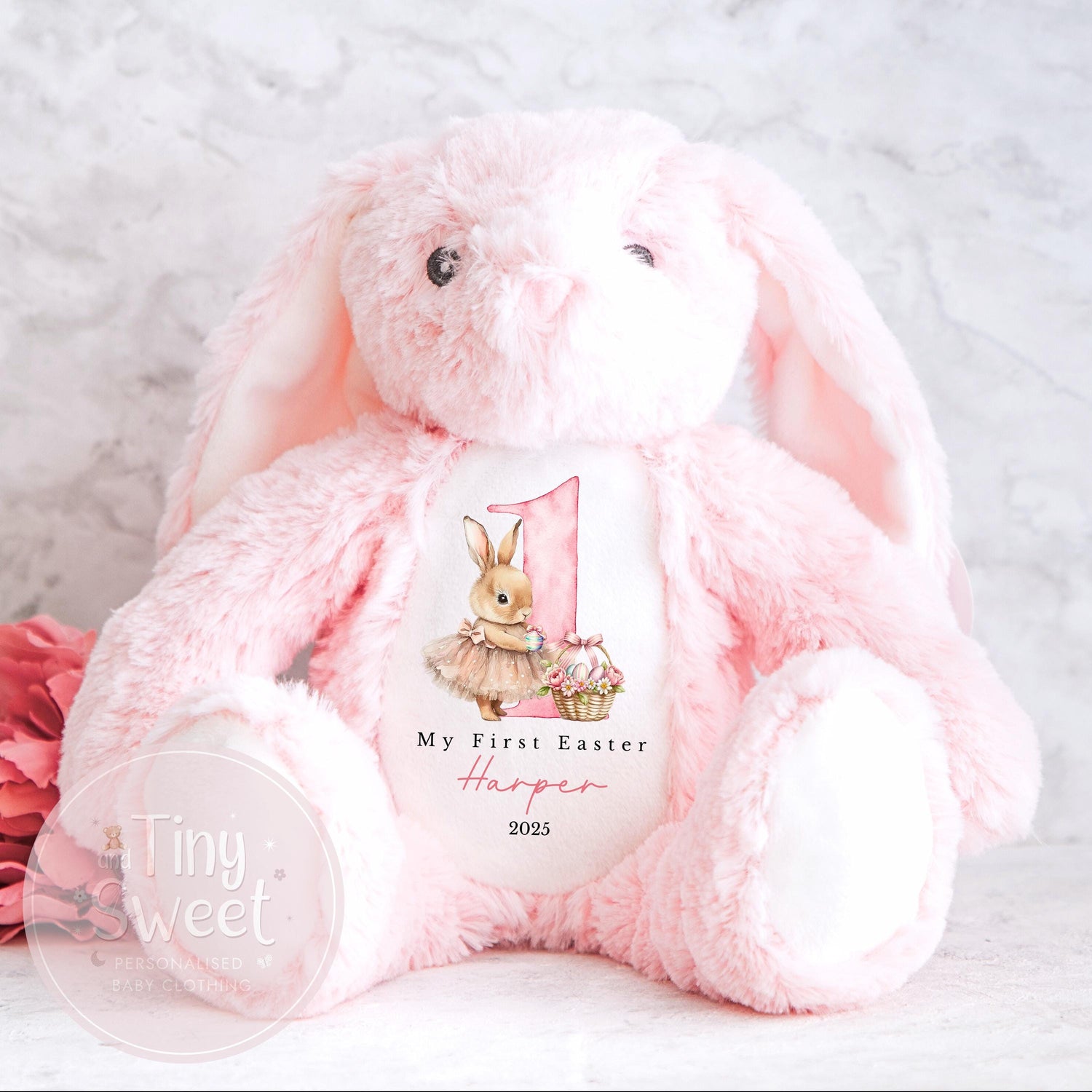 My First Easter Gift, 1st Easter Gift, Easter Bunny Toy, Personalised Easter Bunny, Soft Toy Keepsake, Name Bunny, Grandson Gift