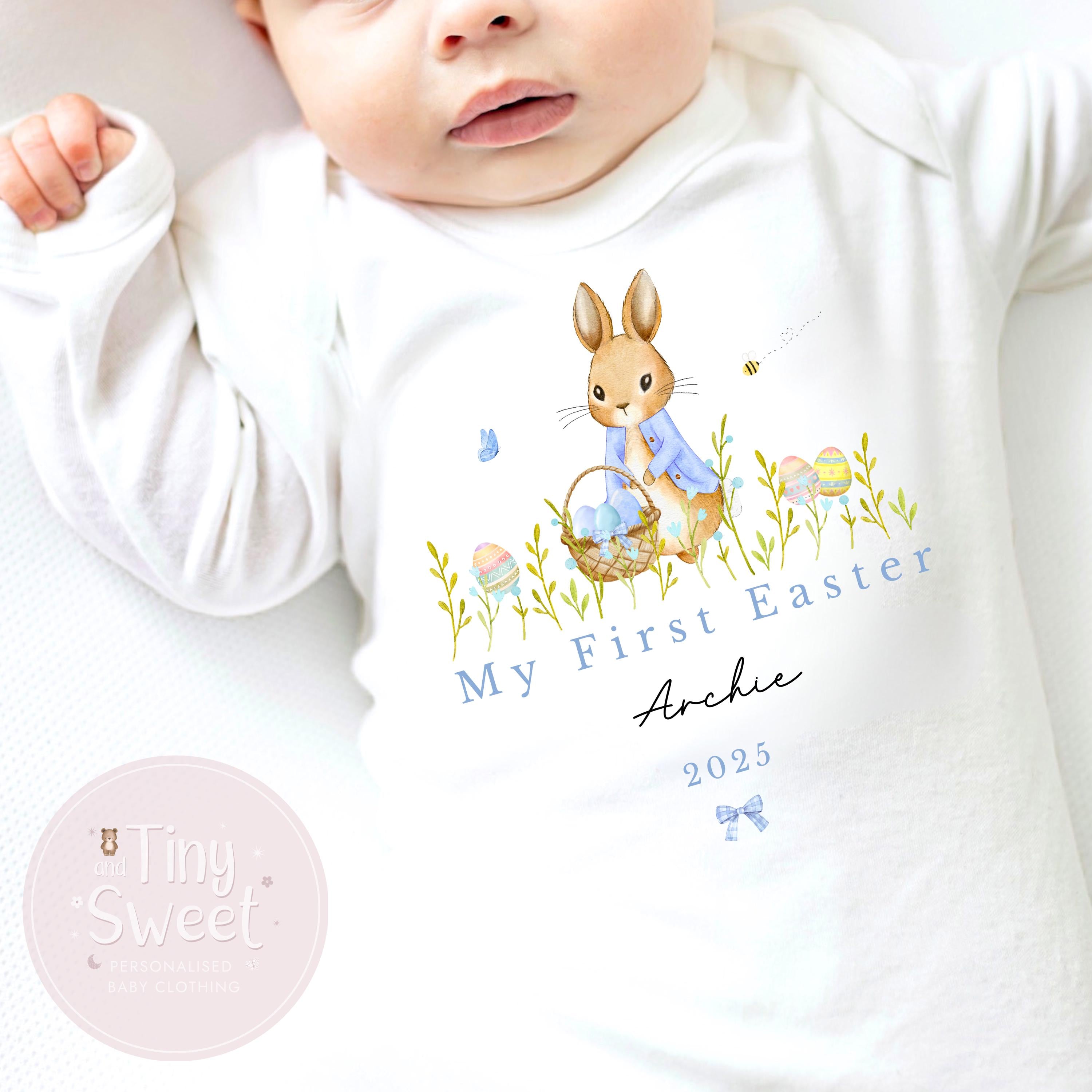Easter Babygrow, Easter Sleepsuit, My 1st Easter, My First Easter, Babies first Easter sleepsuit, Easter baby outfit, New baby gift