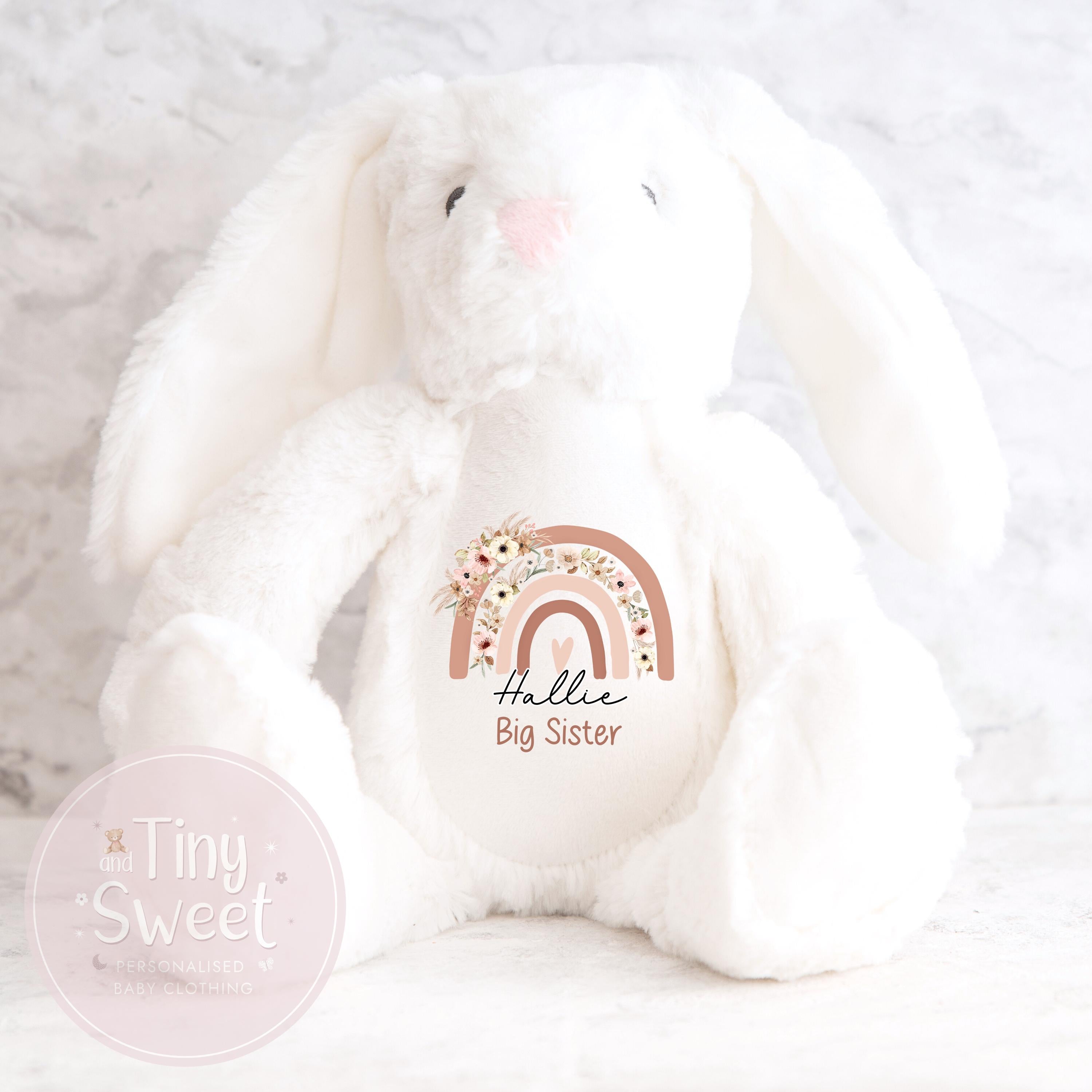 Personalised Big Sister Gift, Big Sister Announcement, New Baby Soft Toy, New baby gift, Newborn Gift, Baby Keepsake, Baby shower gift