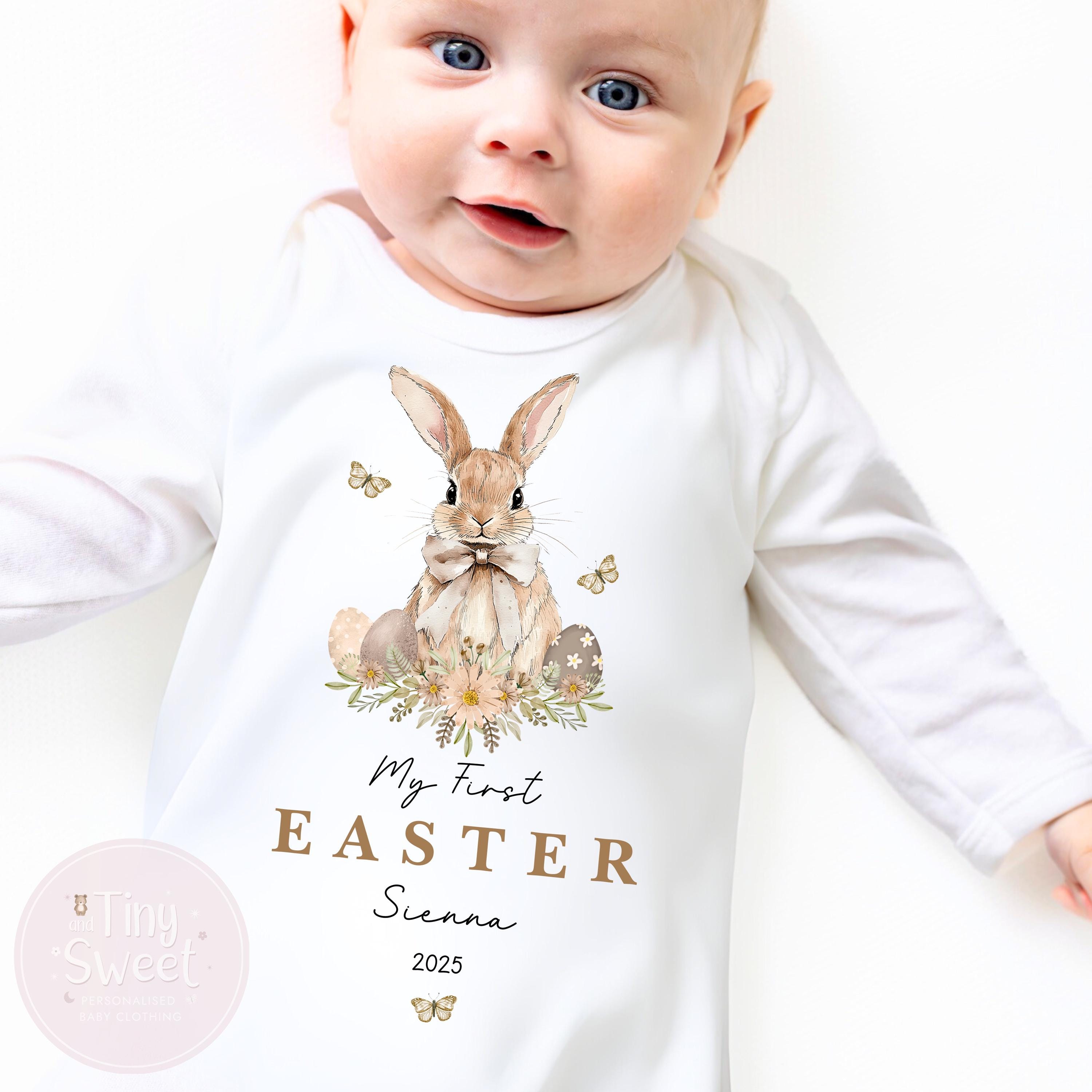 Easter Babygrow, Easter Sleepsuit, My 1st Easter, My First Easter, Babies first Easter sleepsuit, Easter baby outfit, New baby gift