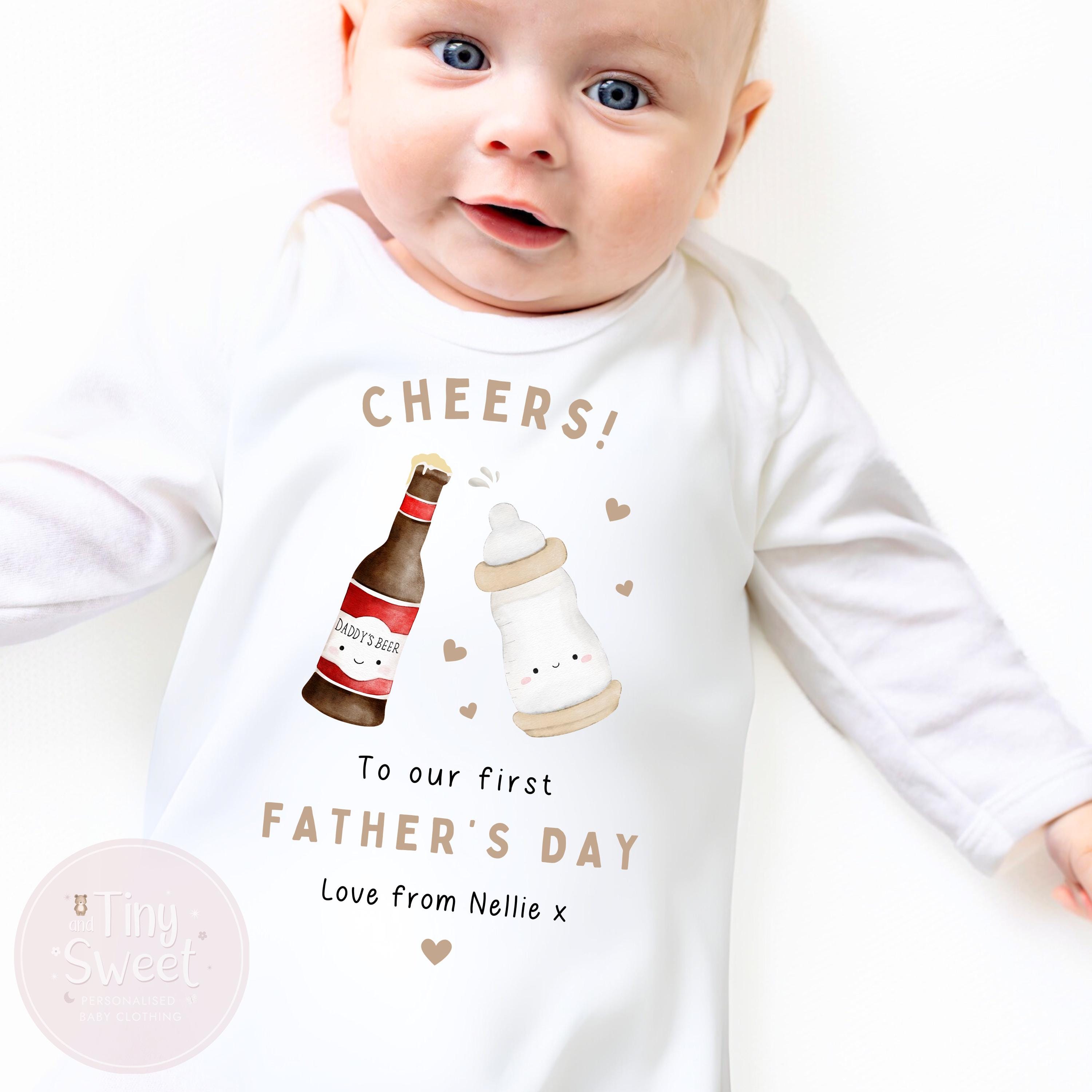 Fathers Day Sleepsuit, 1st Fathers Day As My Daddy, New Dad Gift, Fathers Day, 1st Fathers Day Babygrow, Sleepsuit Babygrow Bodysuit, Dad