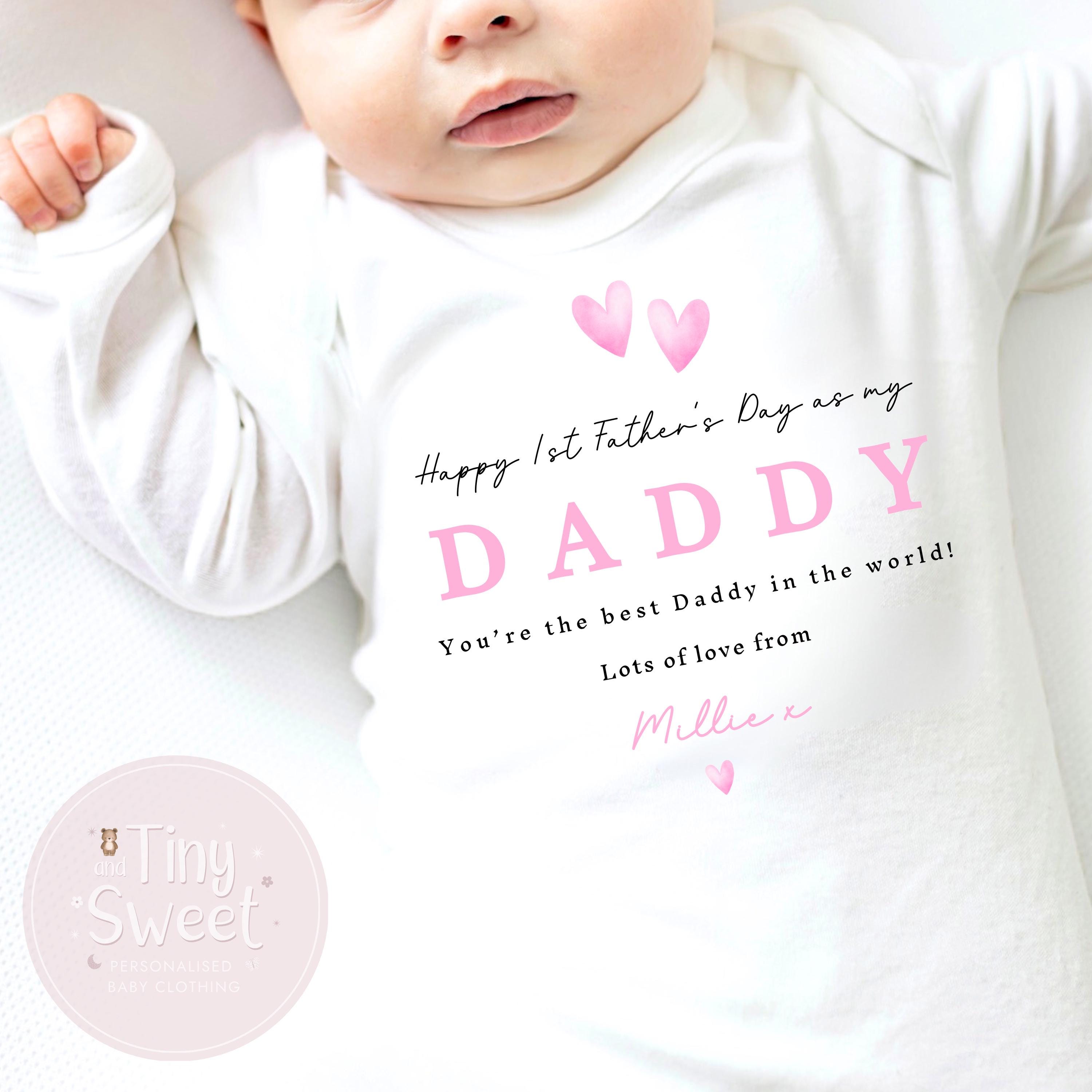 Fathers Day T Shirt, 1st Fathers Day As My Daddy, New Dad Gift, Fathers Day, 1st Fathers Day Babygrow, Sleepsuit Babygrow Bodysuit, Dad