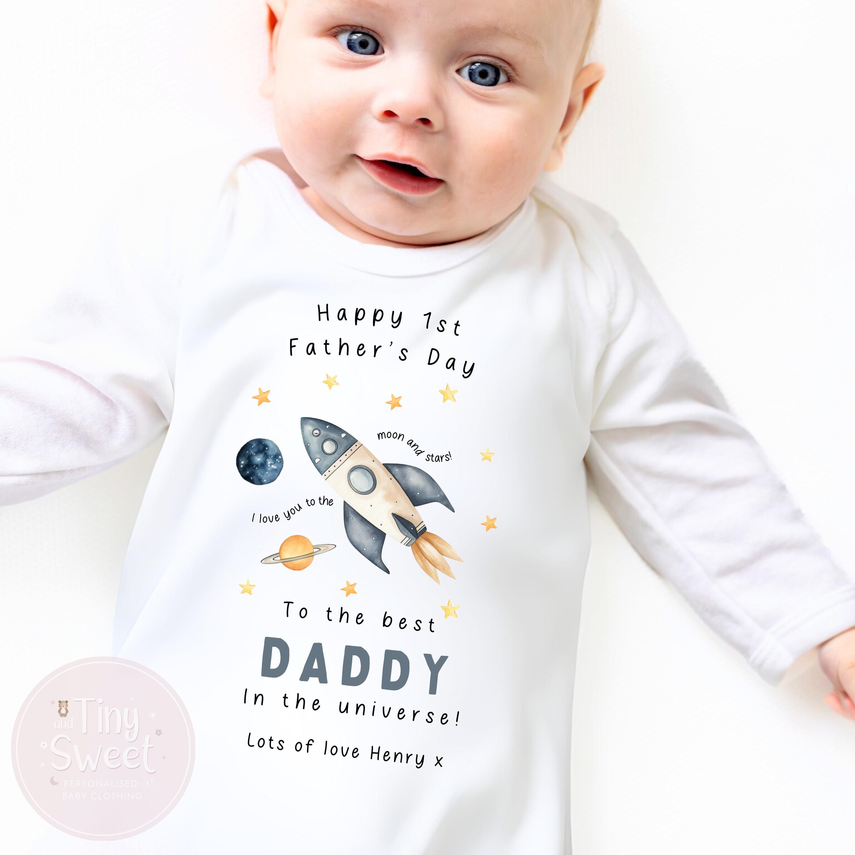 Fathers Day Sleepsuit, 1st Fathers Day As My Daddy, New Dad Gift, Fathers Day, 1st Fathers Day Babygrow, Sleepsuit Babygrow Bodysuit, Dad