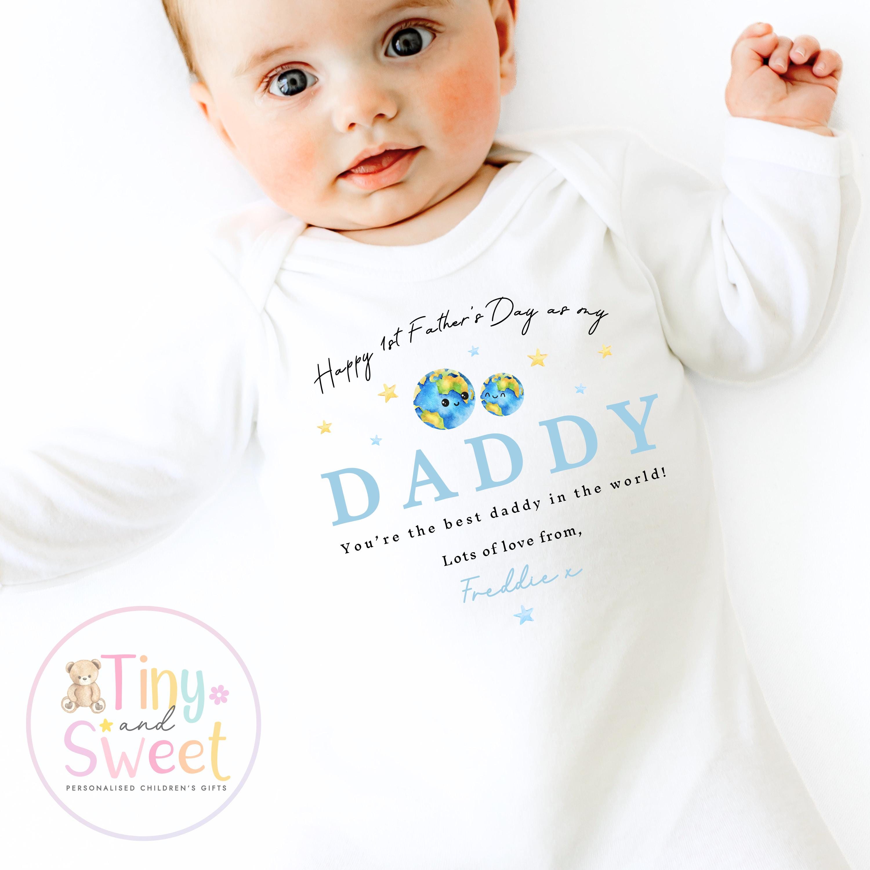 Fathers Day Sleepsuit, 1st Fathers Day As My Daddy, New Dad Gift, Fathers Day, 1st Fathers Day Babygrow, Sleepsuit Babygrow Bodysuit, Dad