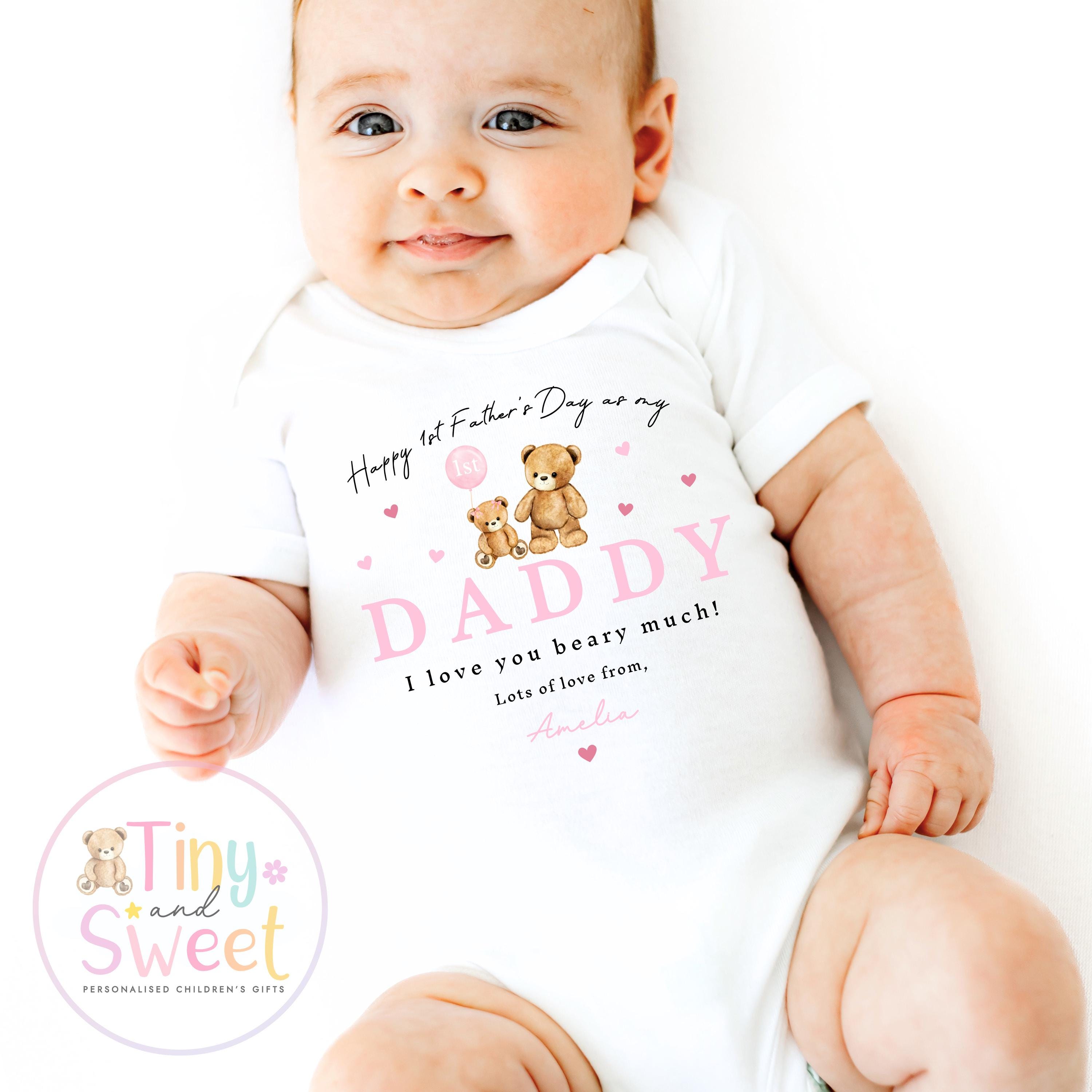 Fathers Day Sleepsuit, 1st Fathers Day As My Daddy, New Dad Gift, Fathers Day, 1st Fathers Day Babygrow, Sleepsuit Babygrow Bodysuit, Dad