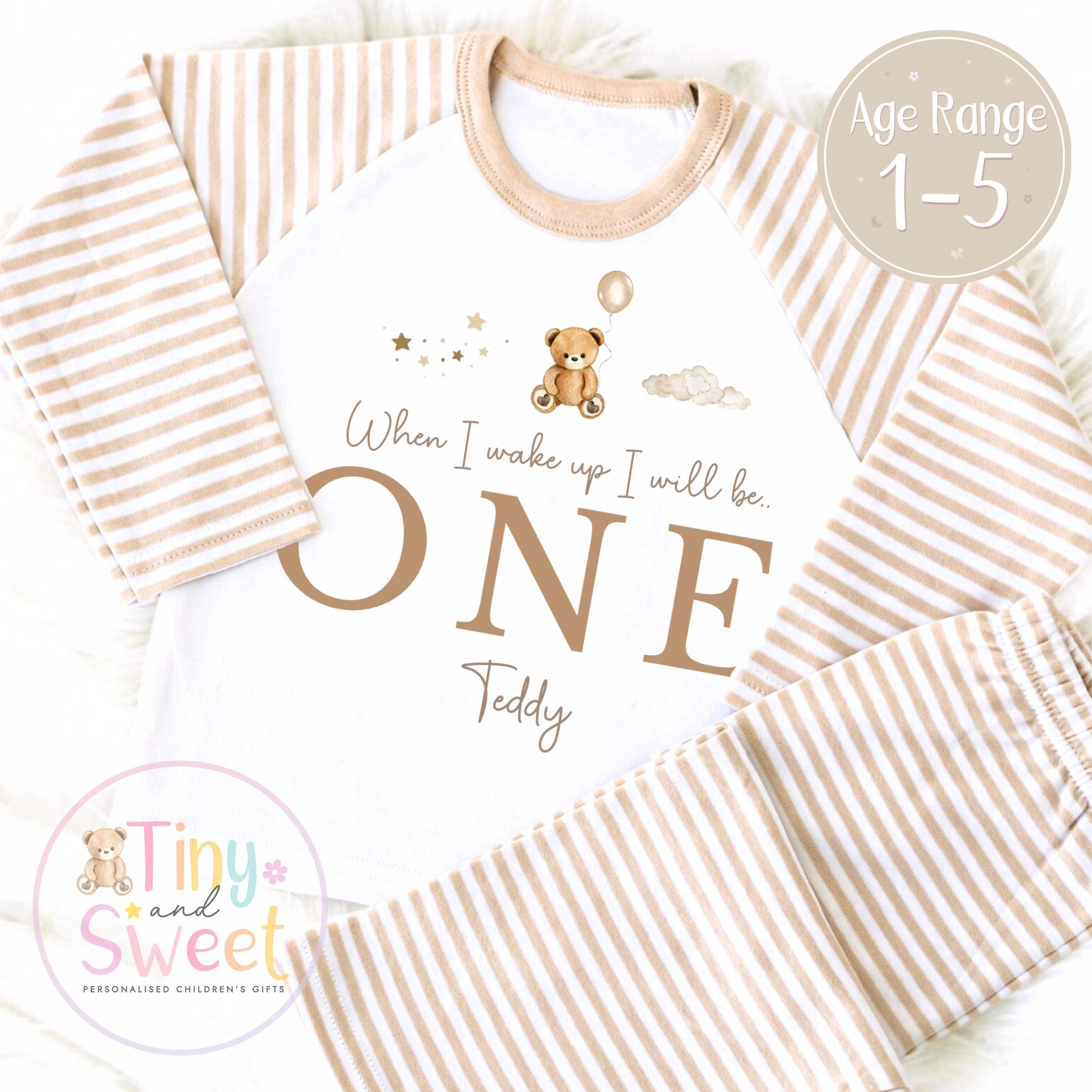 Personalised Toddler Baby Pyjamas, When i wake up i&