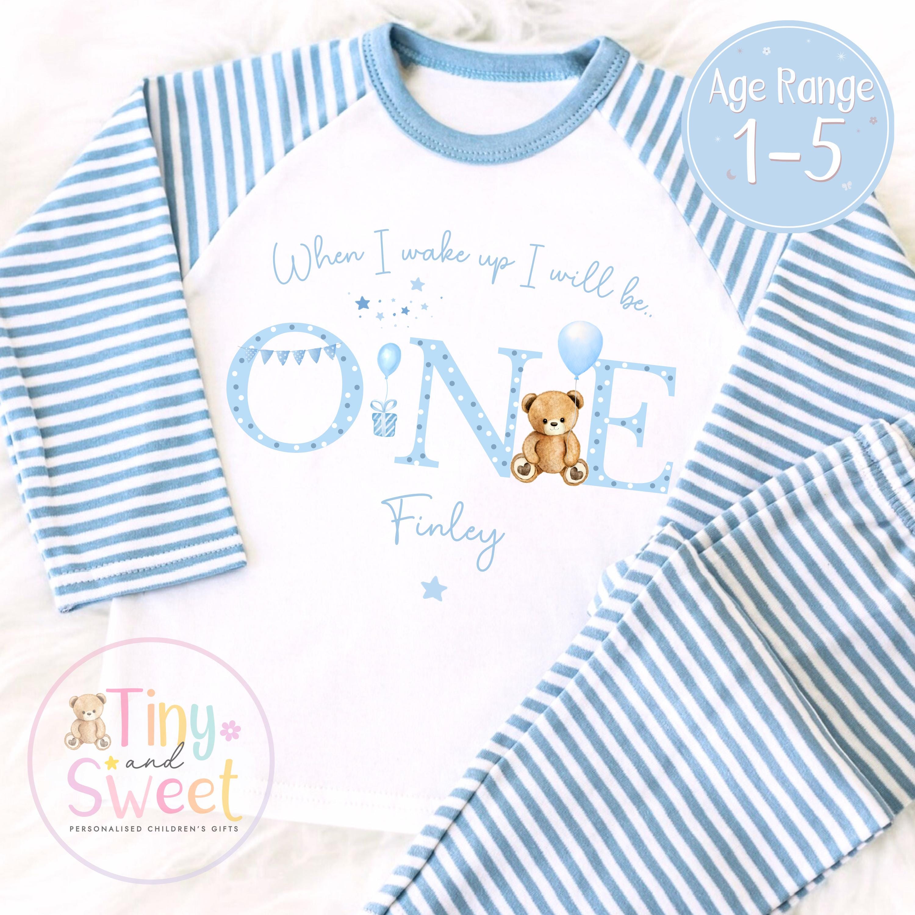 Personalised Toddler Baby Pyjamas, When i wake up i&