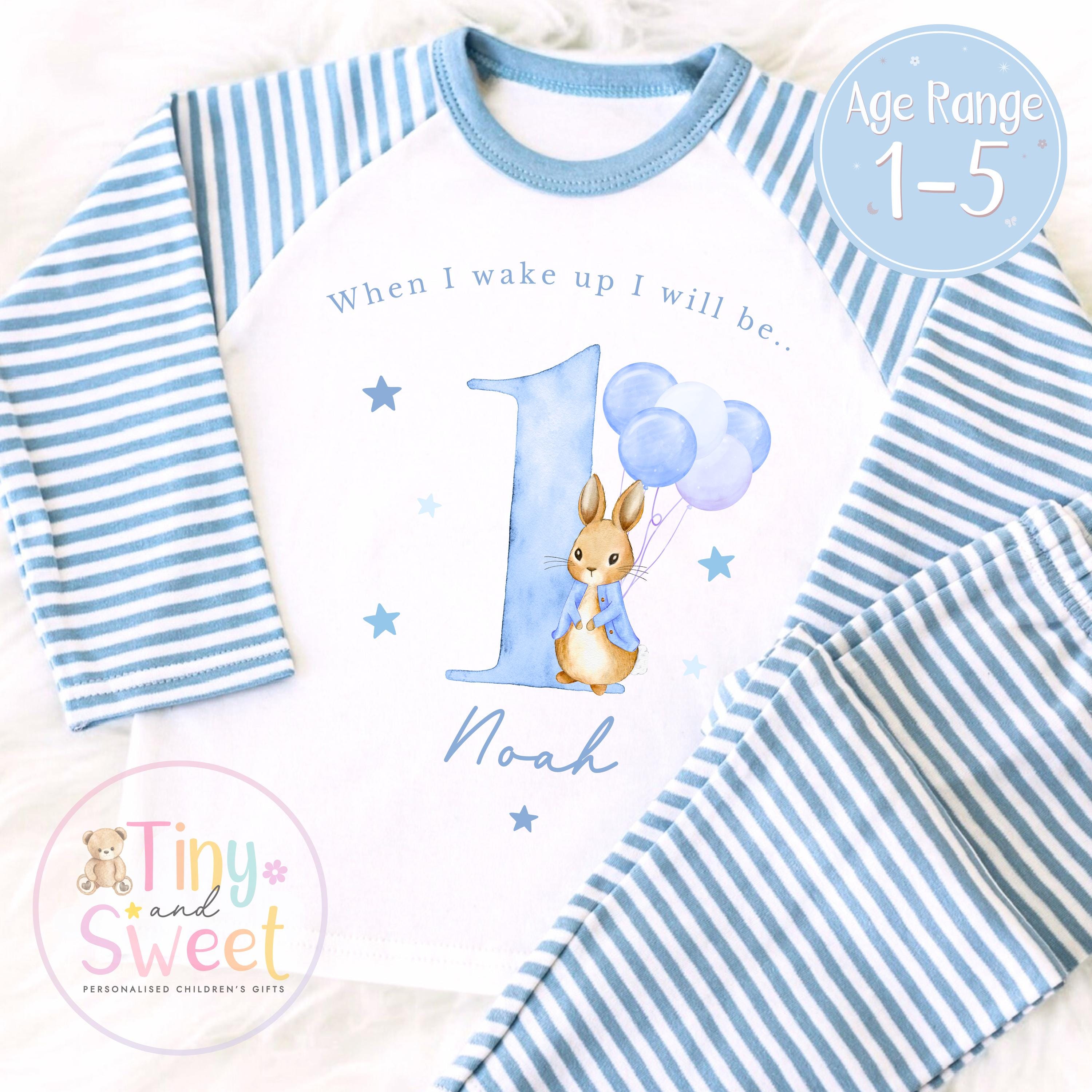 Personalised Toddler Baby Pyjamas, When i wake up i&