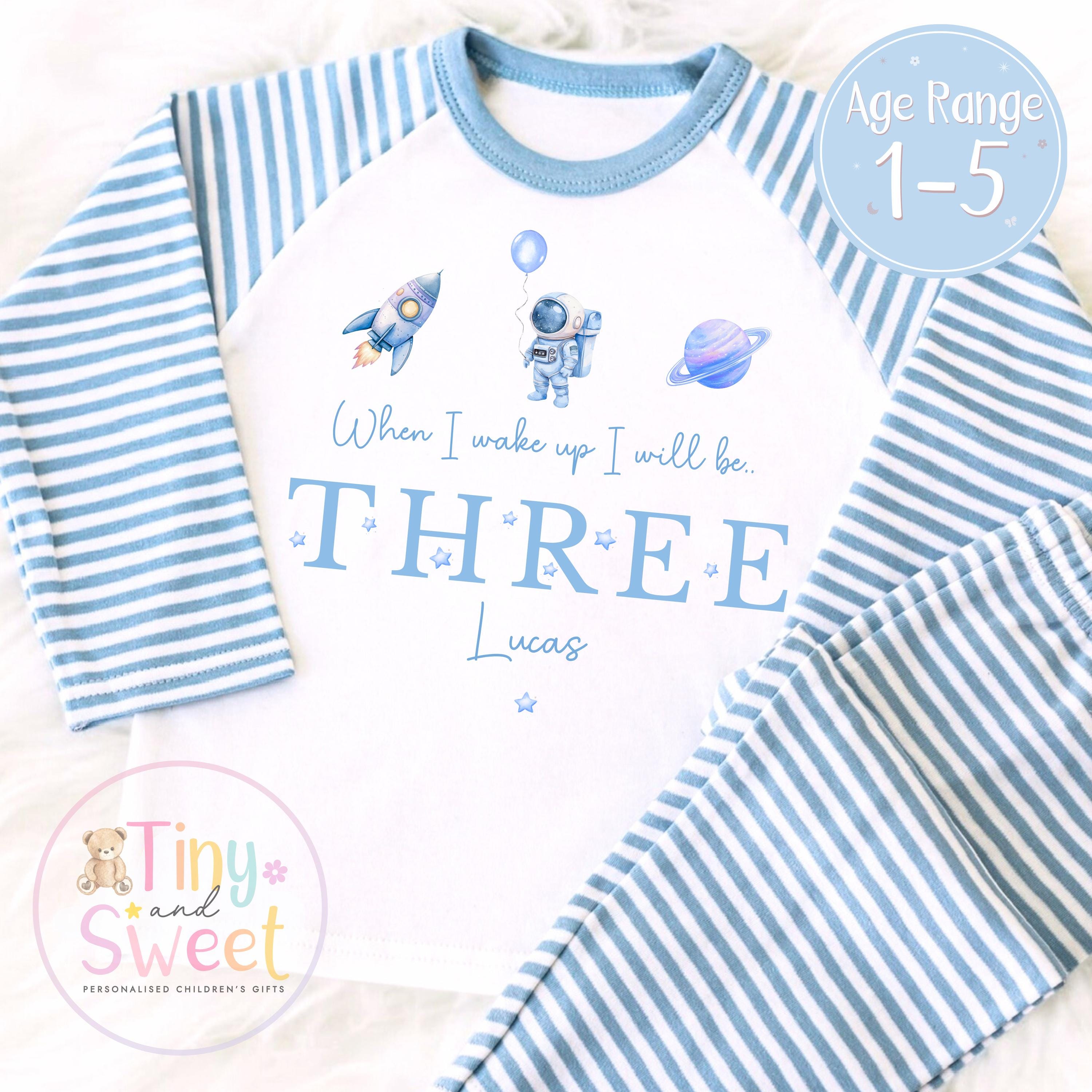 Personalised Toddler Baby Pyjamas, When i wake up i&