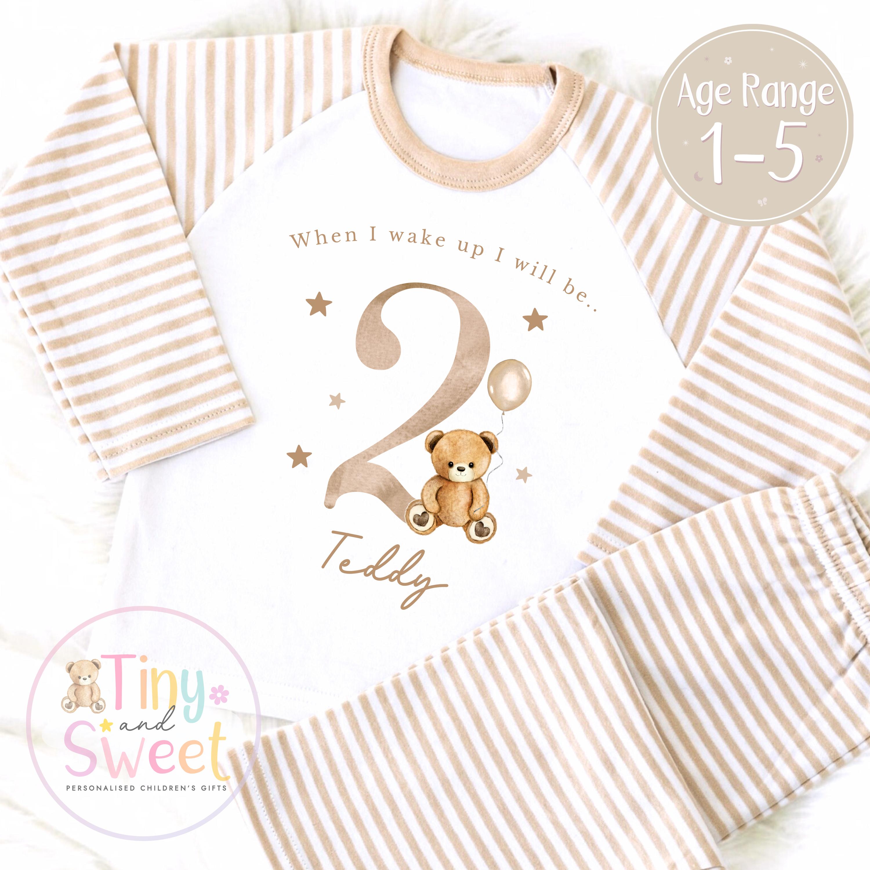Personalised Toddler Baby Pyjamas, When i wake up i&