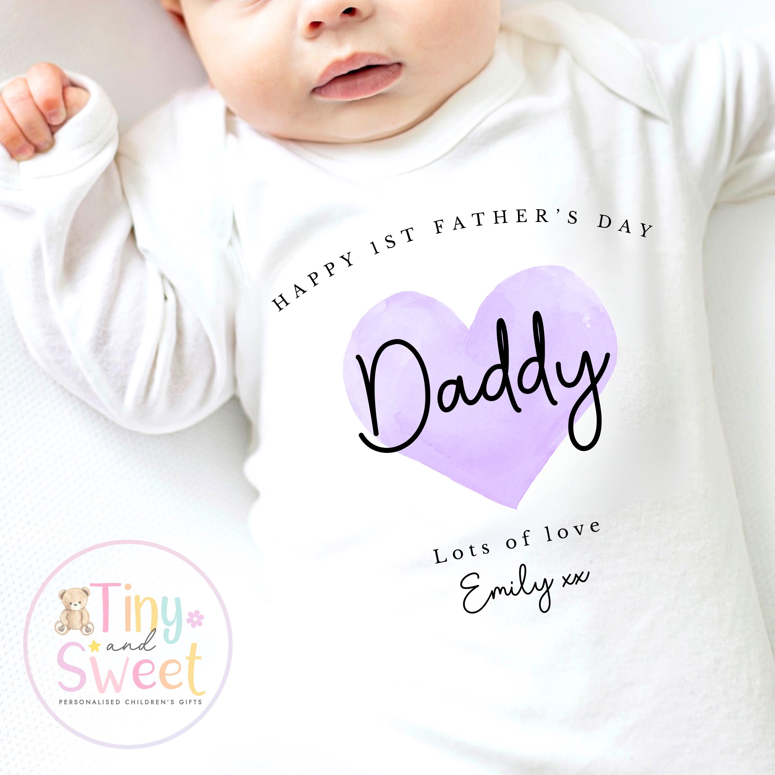 Fathers Day Sleepsuit, 1st Fathers Day As My Daddy, New Dad Gift, Fathers Day, 1st Fathers Day Babygrow, Sleepsuit Babygrow Bodysuit, Dad