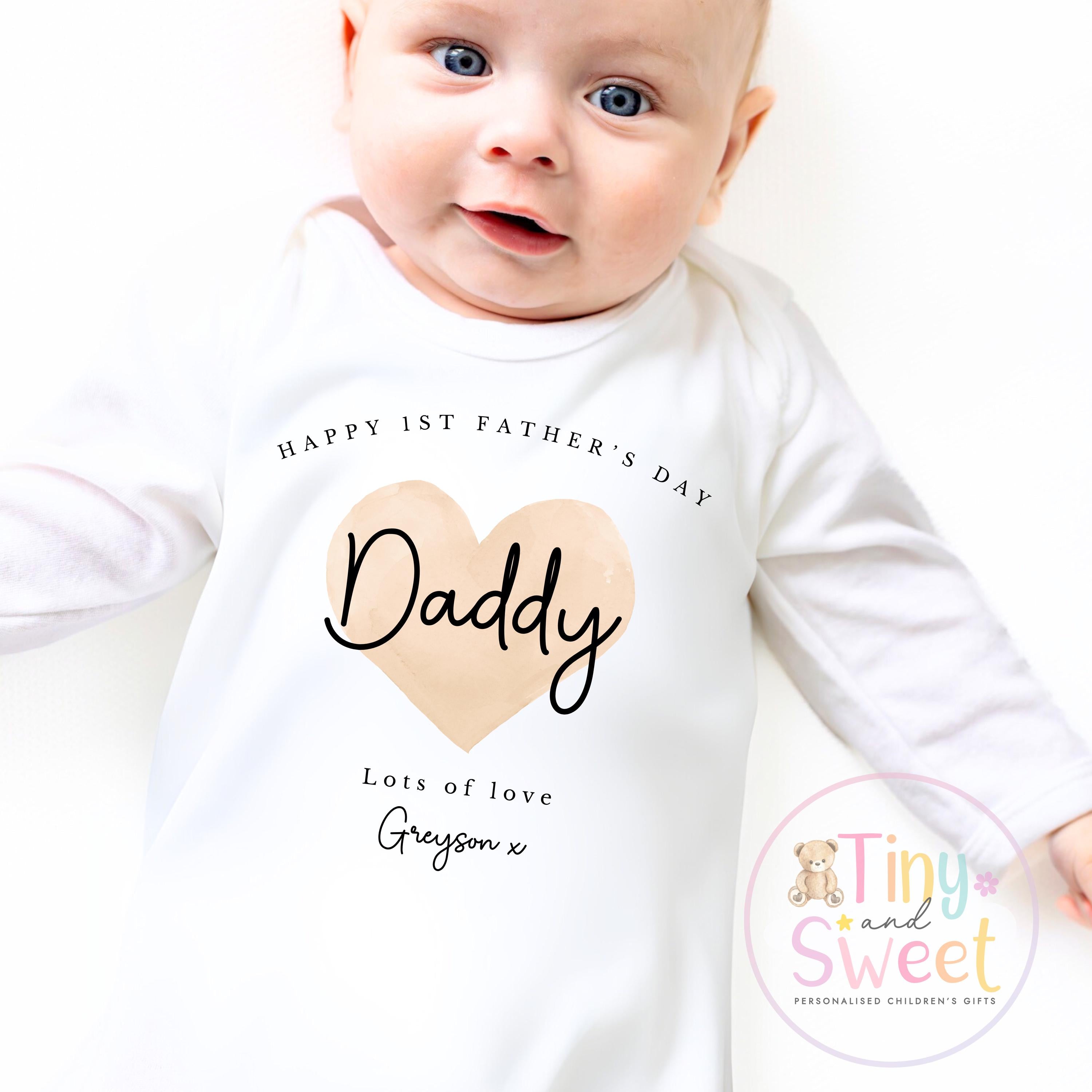 Fathers Day Sleepsuit, 1st Fathers Day As My Daddy, New Dad Gift, Fathers Day, 1st Fathers Day Babygrow, Sleepsuit Babygrow Bodysuit, Dad