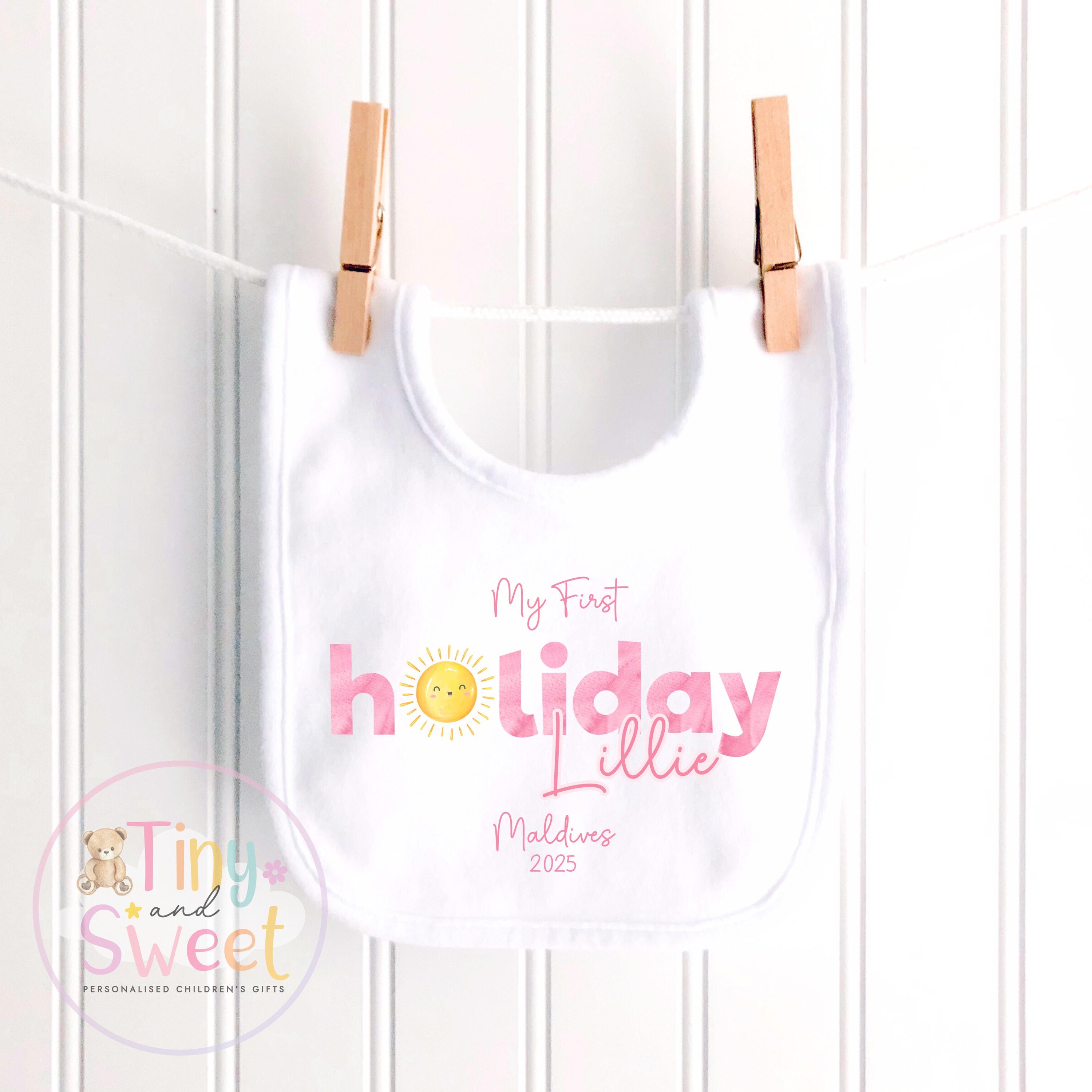 Personalised My First Holiday Toddler t shirt, First Holiday sleepsuit, First Holiday vest, Babies First Holiday, First Time Flyer