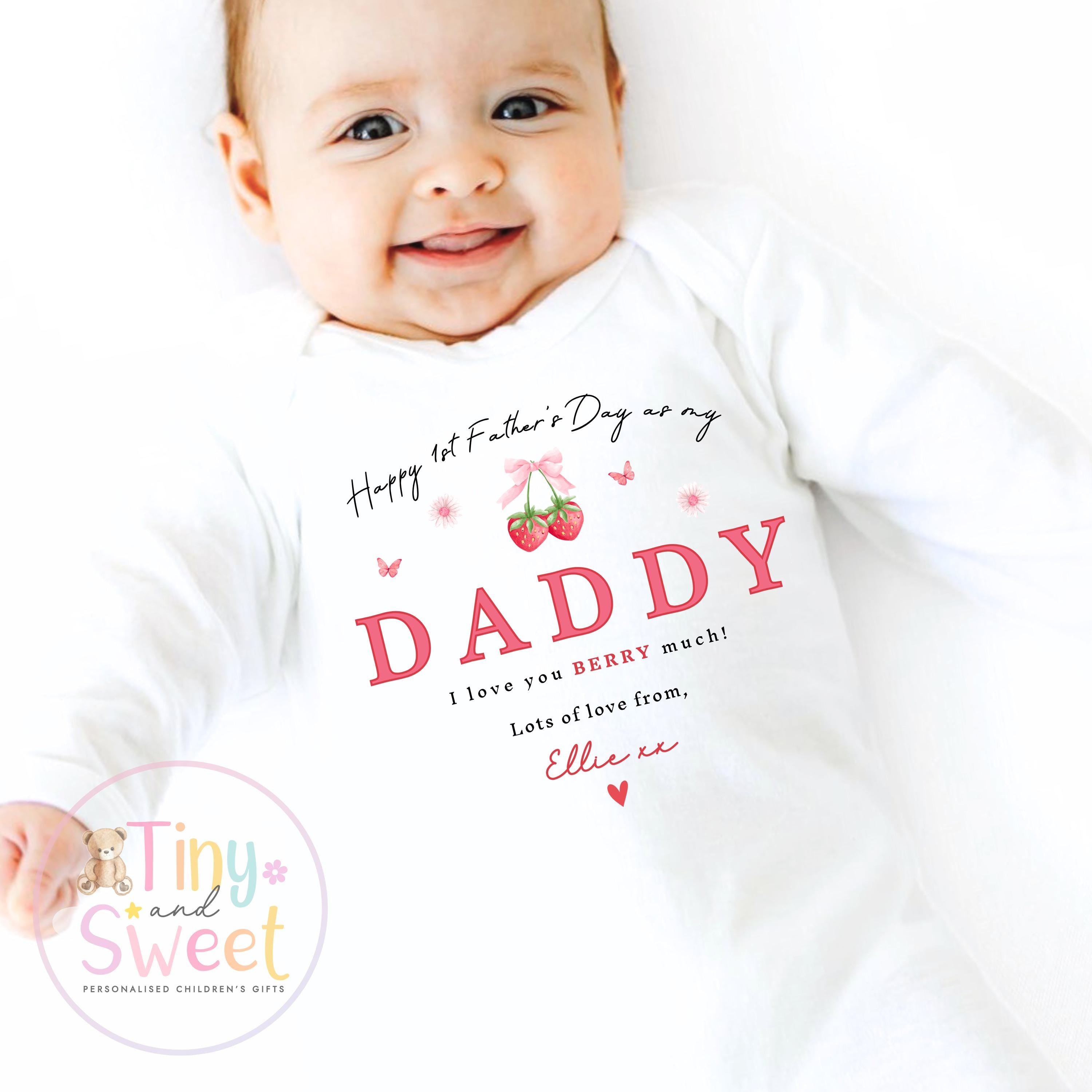 Fathers Day Sleepsuit, 1st Fathers Day As My Daddy, New Dad Gift, Fathers Day, 1st Fathers Day Babygrow, Sleepsuit Babygrow Bodysuit, Dad
