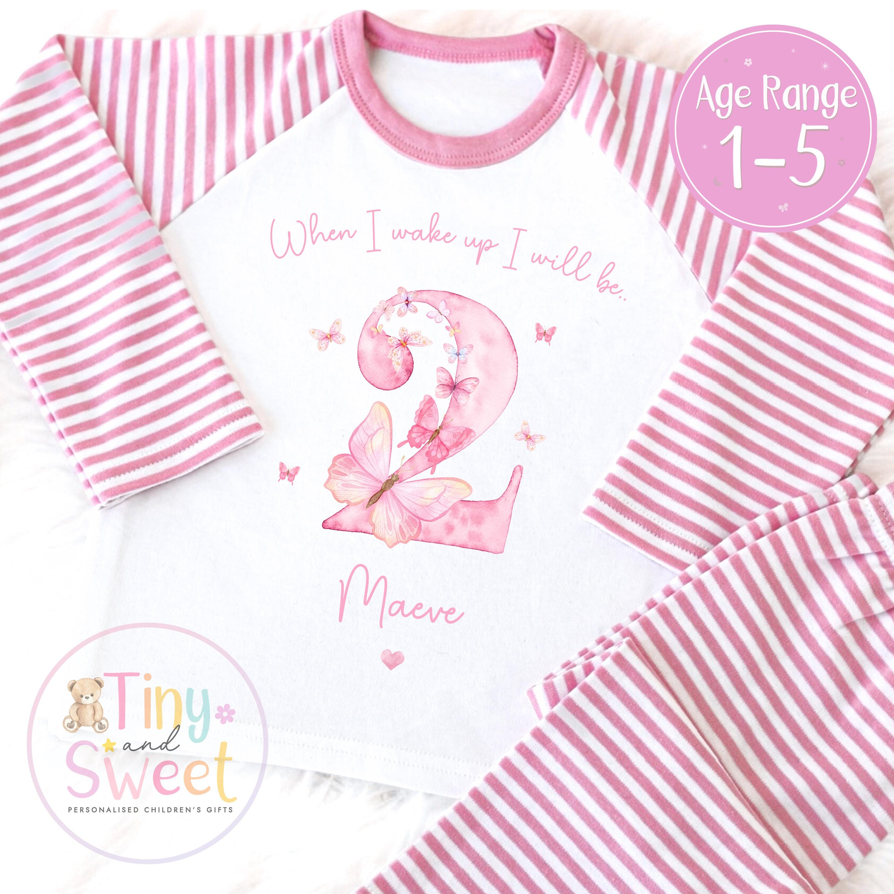 Personalised Toddler Baby Pyjamas, When i wake up i&