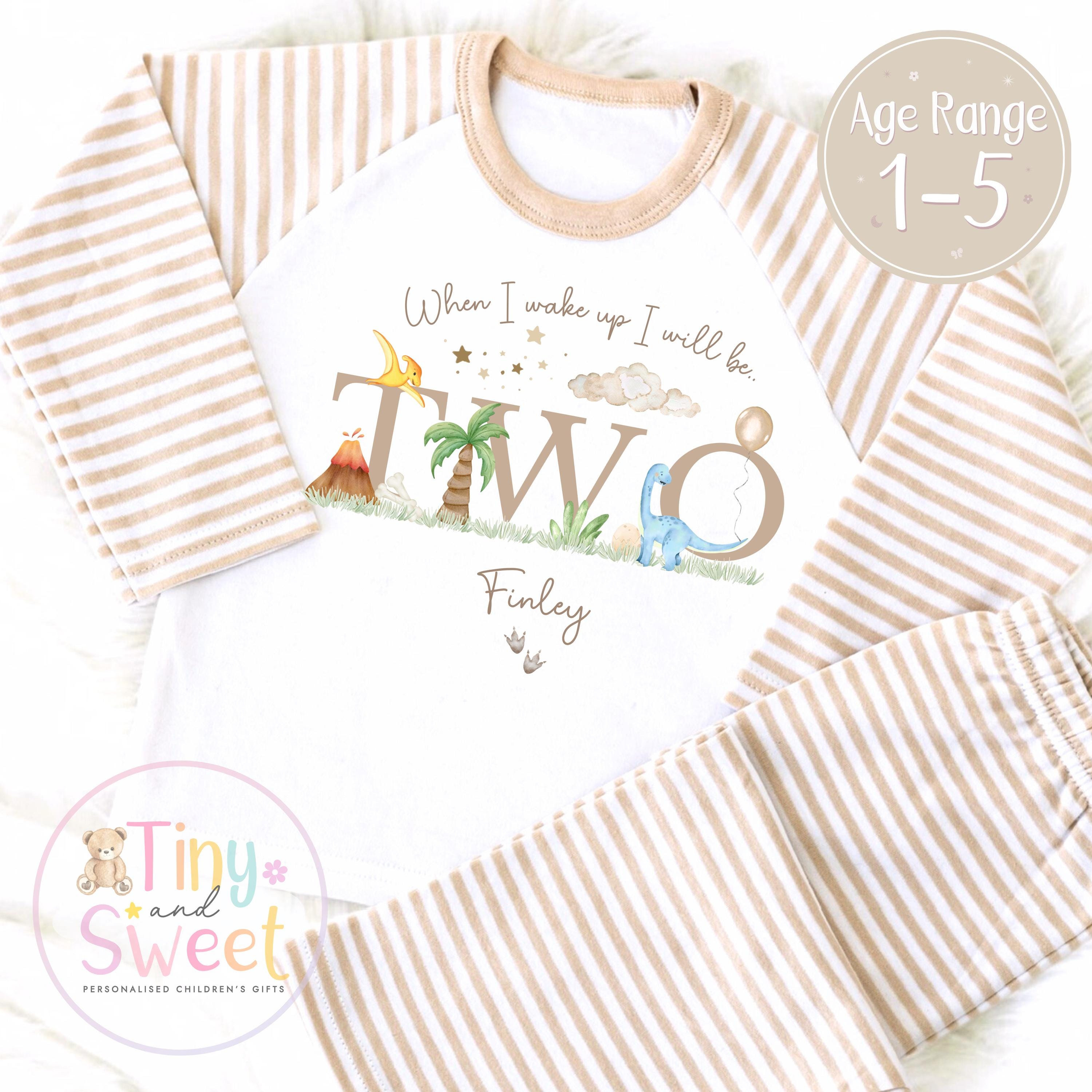 Personalised Toddler Baby Pyjamas, When i wake up i&