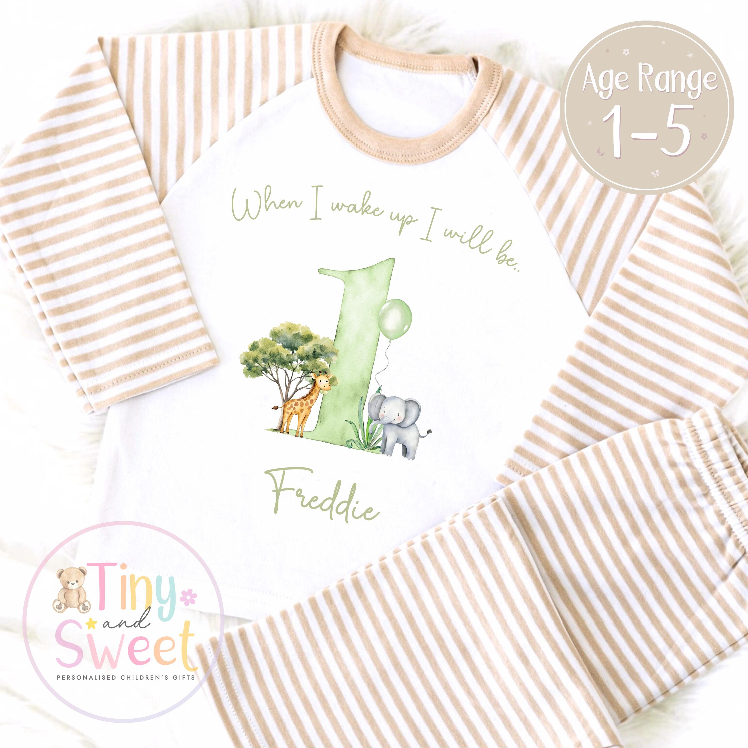 Personalised Toddler Baby Pyjamas, When i wake up i&